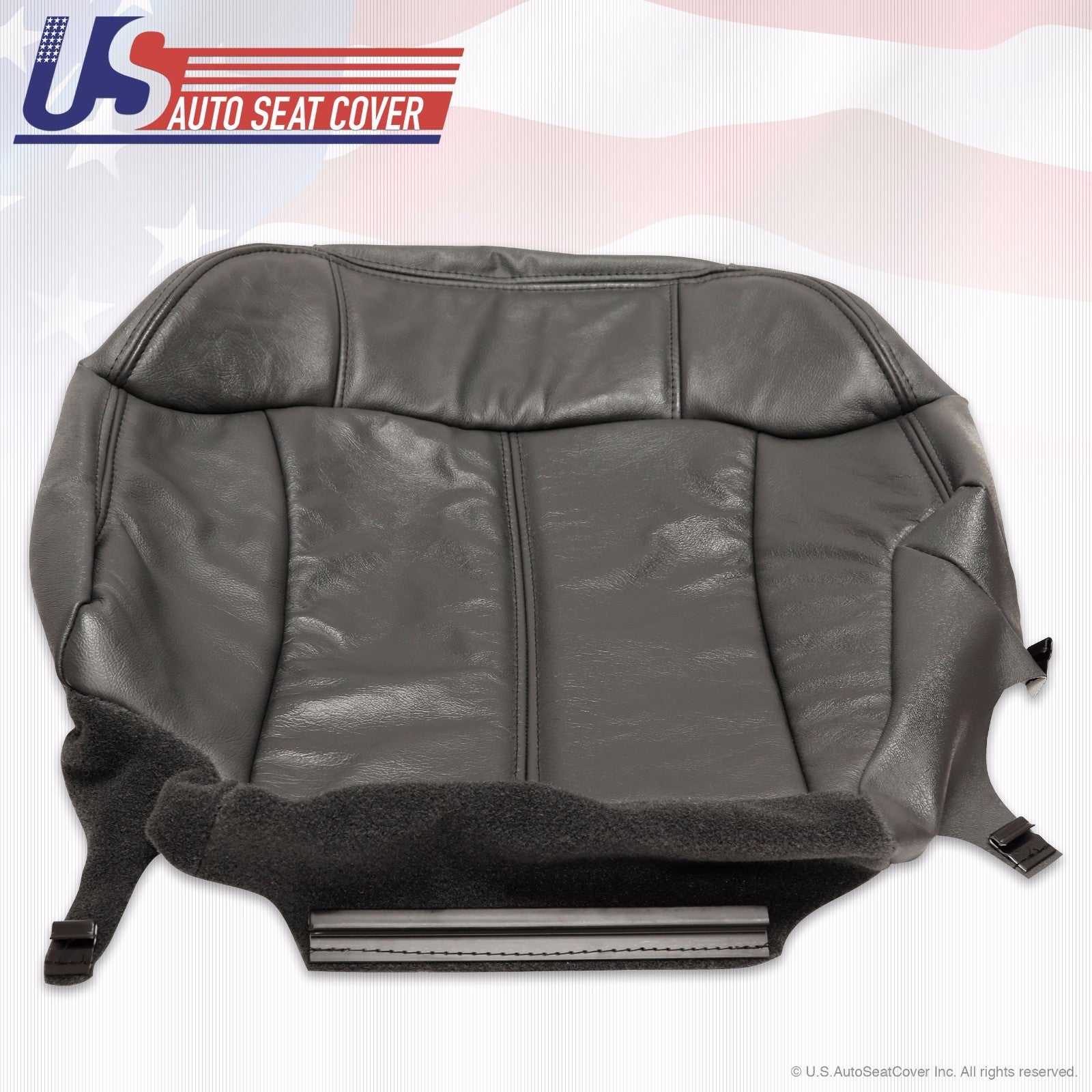 1999 -- 2002 Chevy Silverado Driver Bottom Leather Seat Cover graphite dark Gray