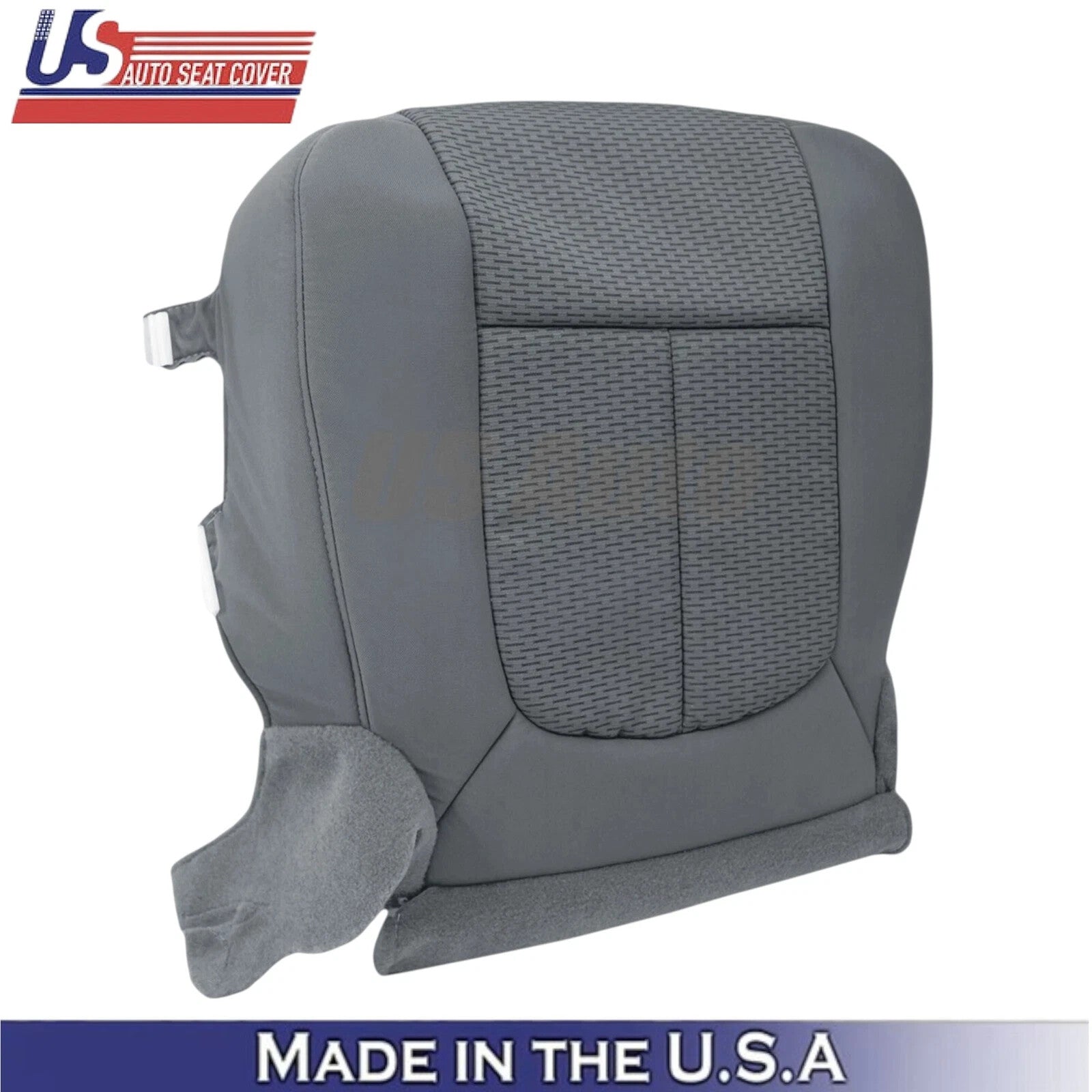 2011-2016 For Ford F250 F350 F450 XLT Cloth Driver Bottom Seat Cover Steel Gray