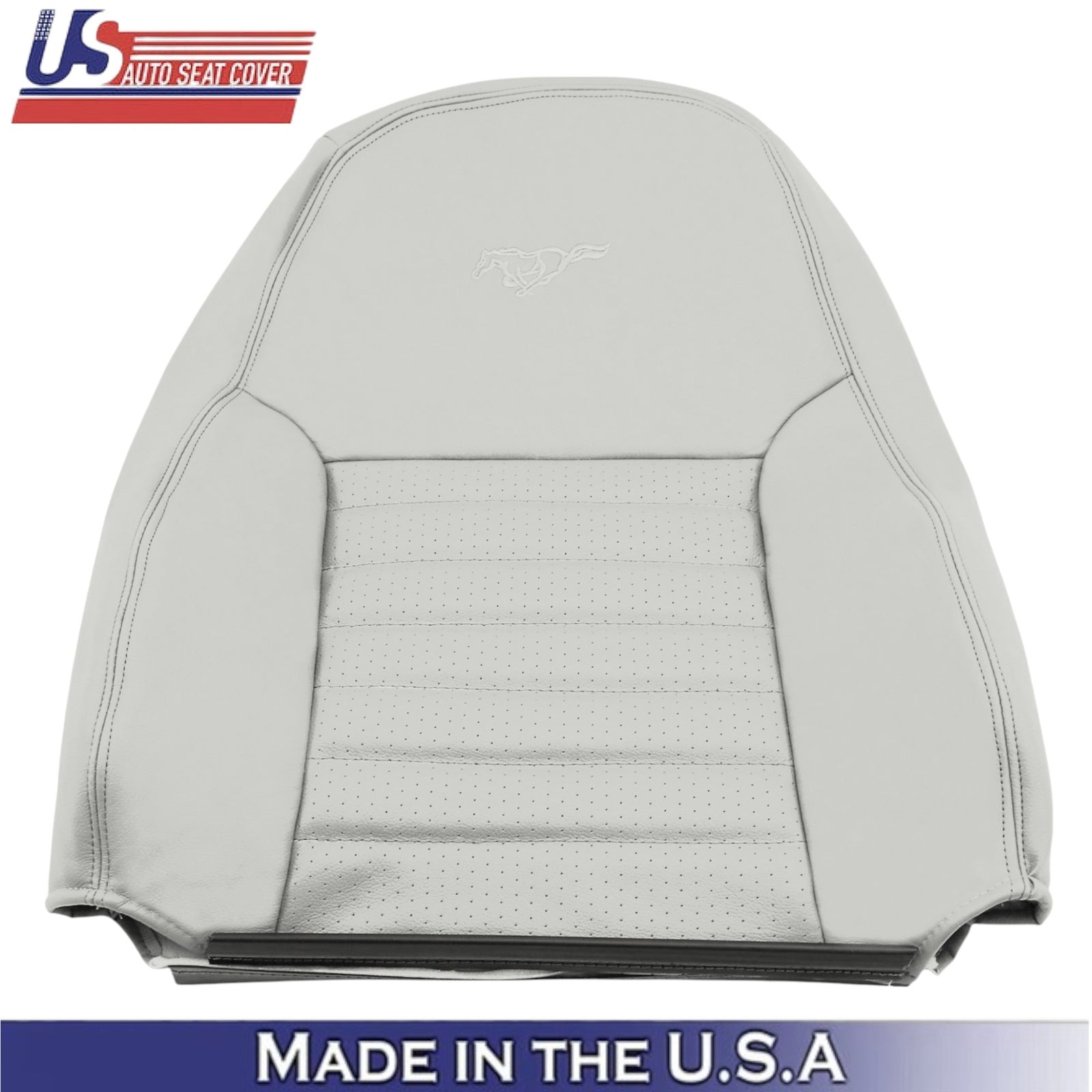 1999-2004 For Ford Mustang GT Genuine Leather Driver Side Covers Oxford White