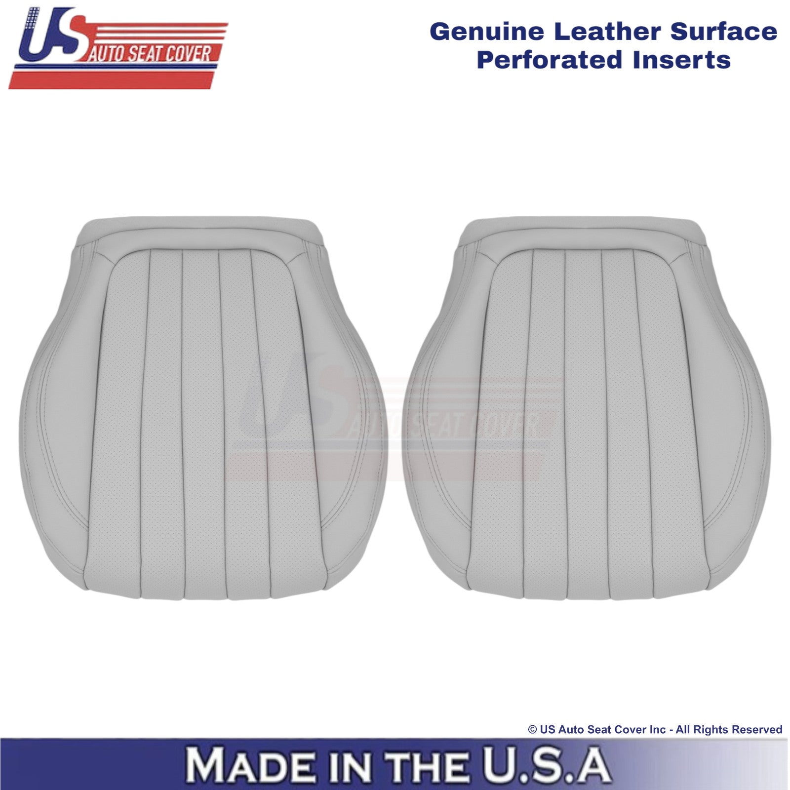 2021-2023 Fits Mercedes Benz E-Class Genuine Leather Front Bottom Covers Gray