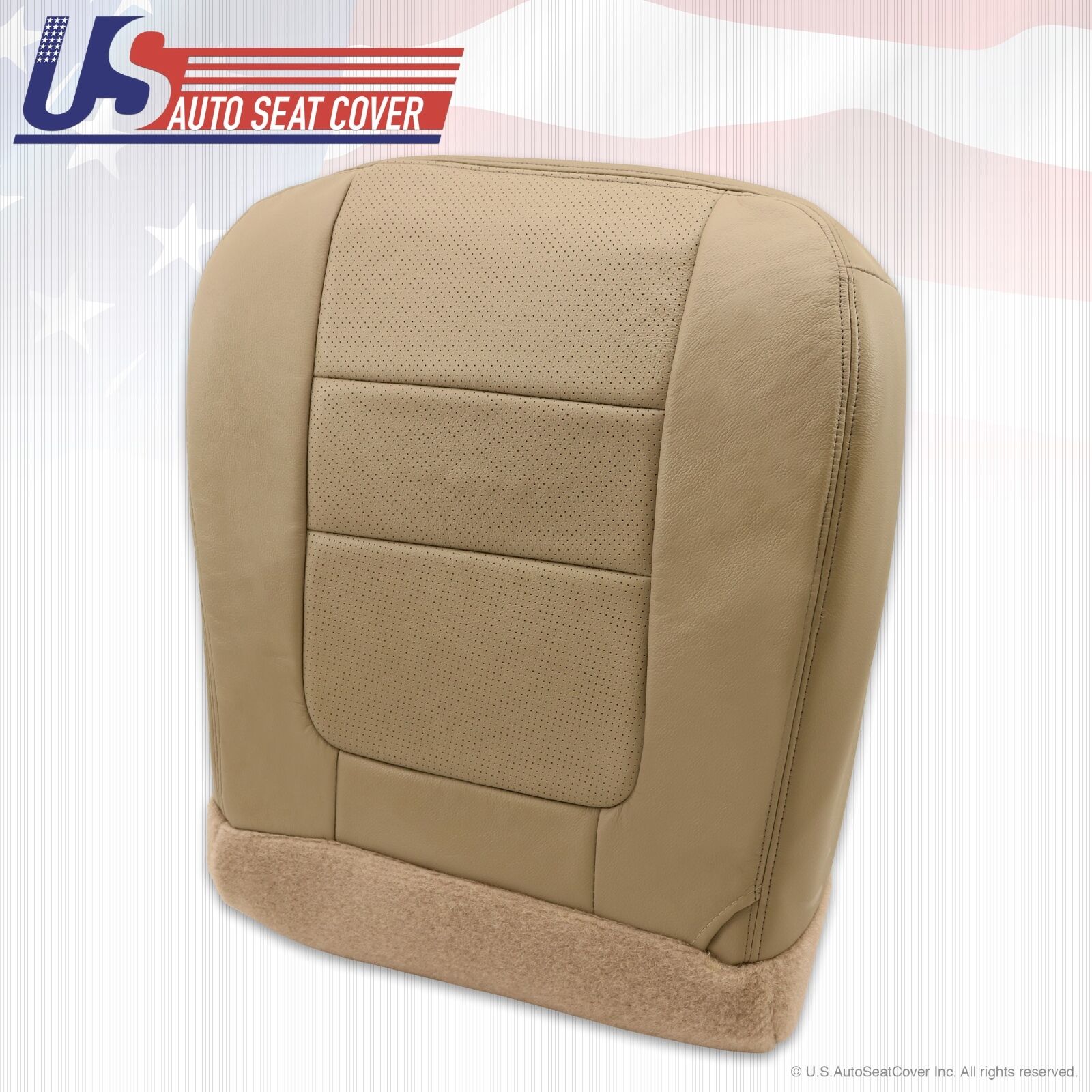 2001 Ford F350 Lariat Front Bottoms & Tops Leather Seat Covers Parchment TAN