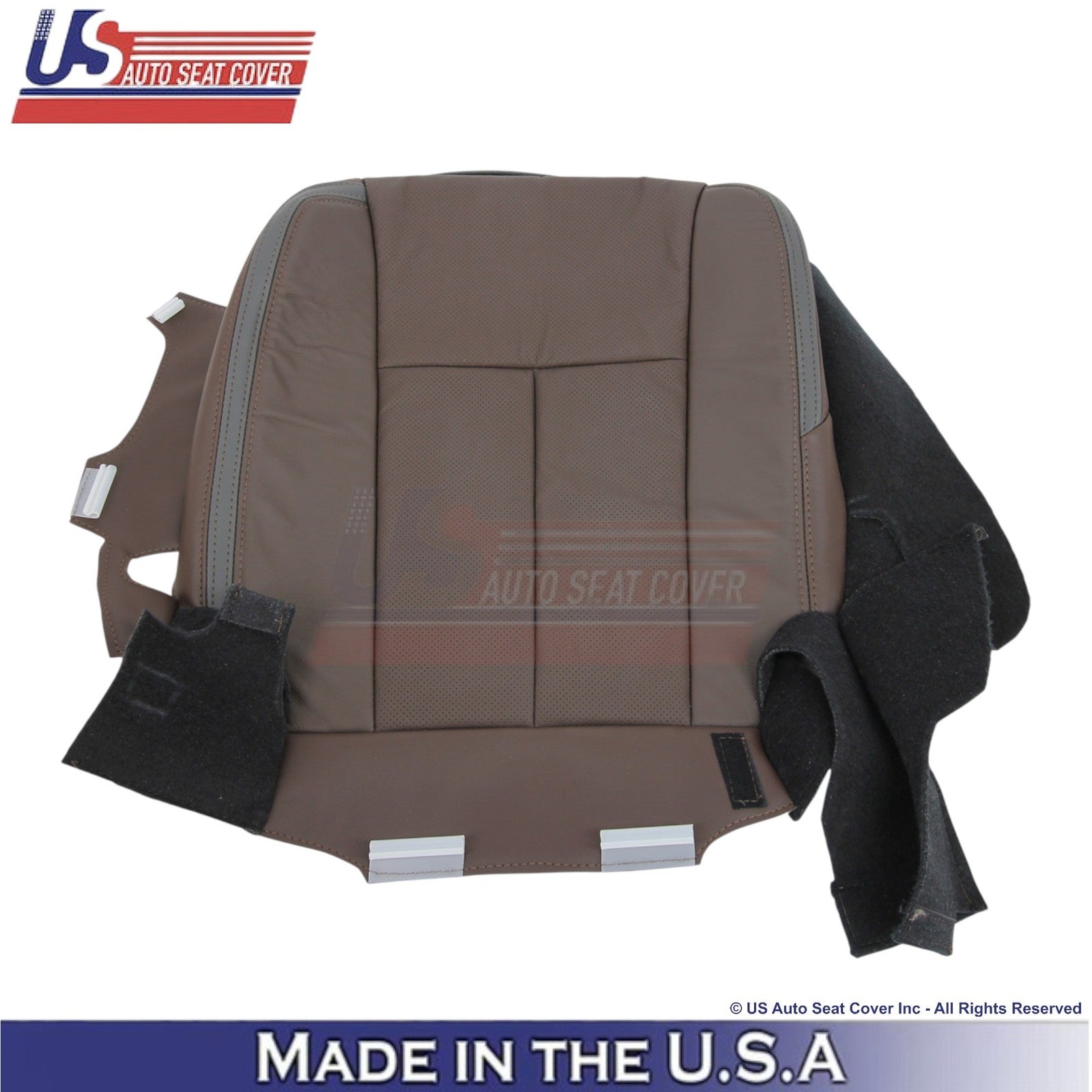 2015-2017 Fits Ford Expedition Platinum Leather Passenger Side Seat Covers Brown