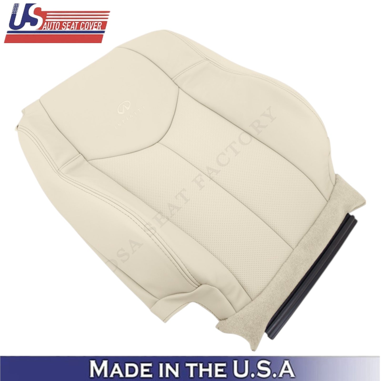 2008-2013 For Infiniti G37 Genuine Leather Driver Top Seat Cover Wheat (Tan)