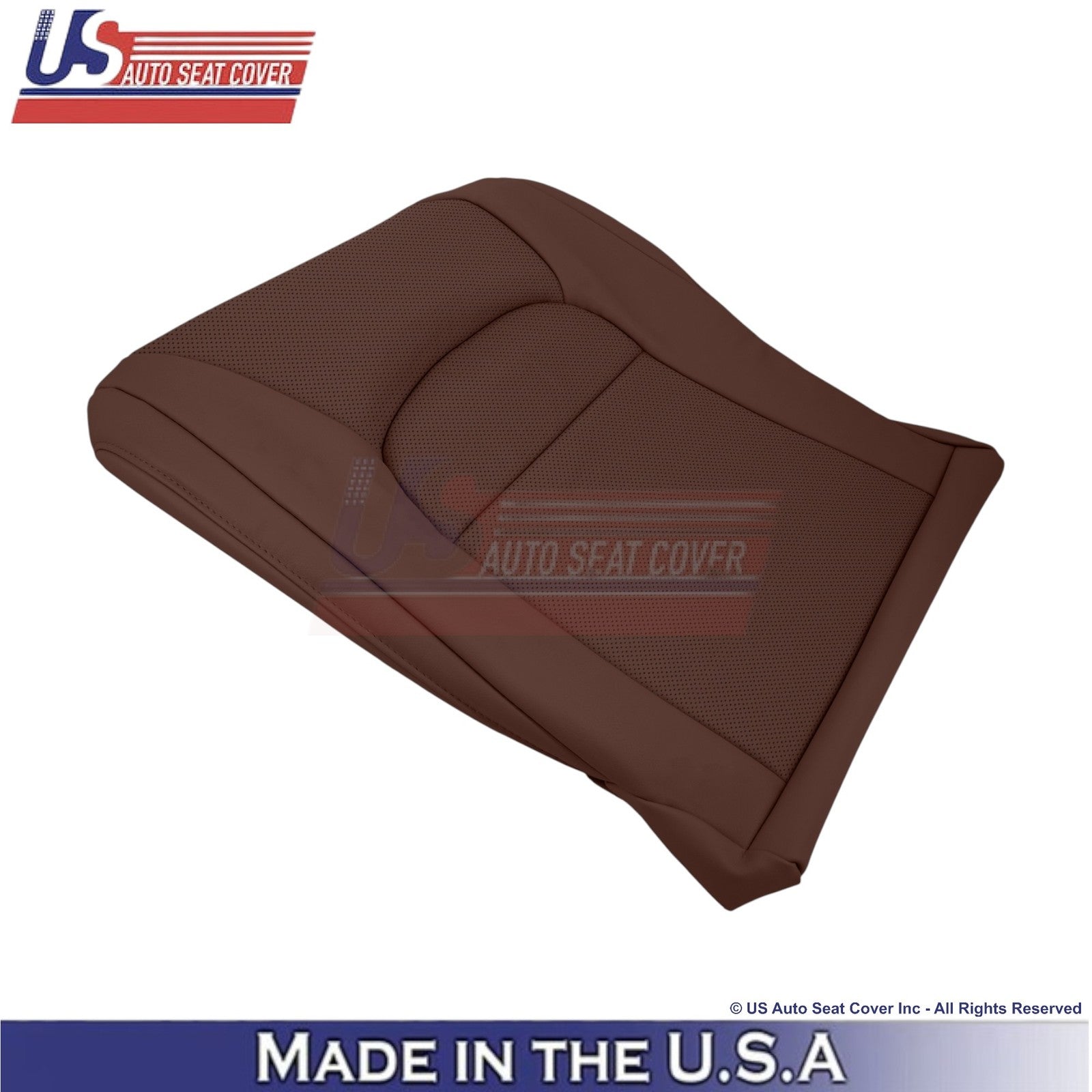 2008-2021 For Toyota Land Cruiser Leatherette Perf. Passenger Bottom Cover Brown