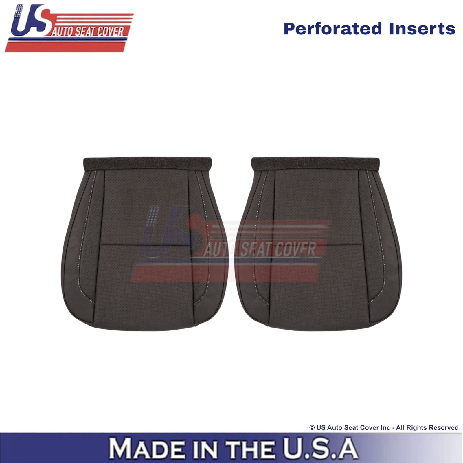 2007-2014 For Cadillac Escalade Platinum Leather Front Bottom Covers Cocoa Brown