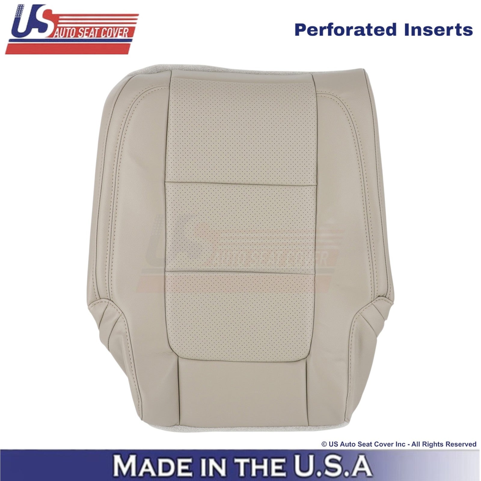 2011-2015 For Ford Explorer 2nd Row Right Top Leather Cover Med. Light Stone