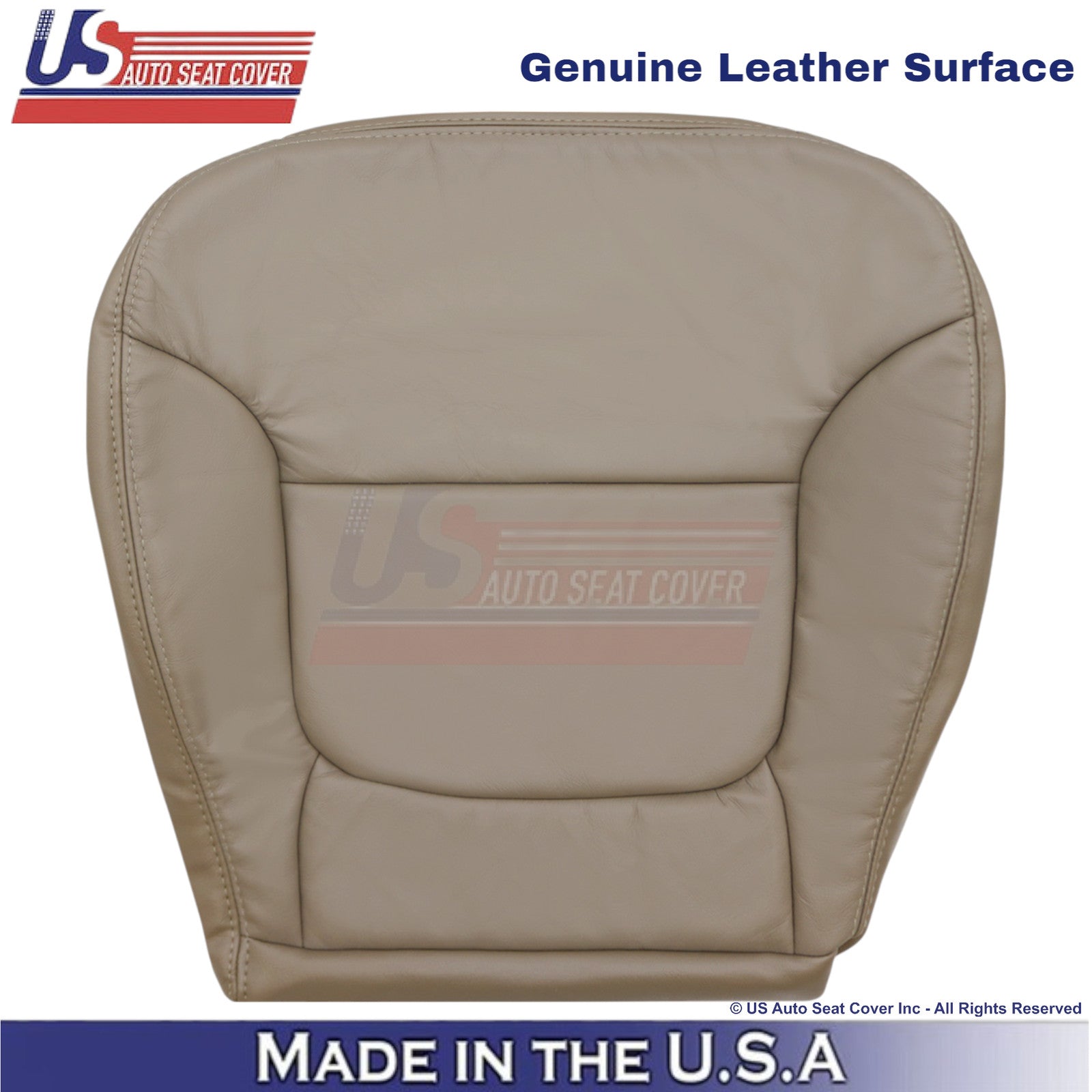 2001-2004 Fits Toyota Tundra Driver Bottom Genuine Leather Replacement Cover Oak
