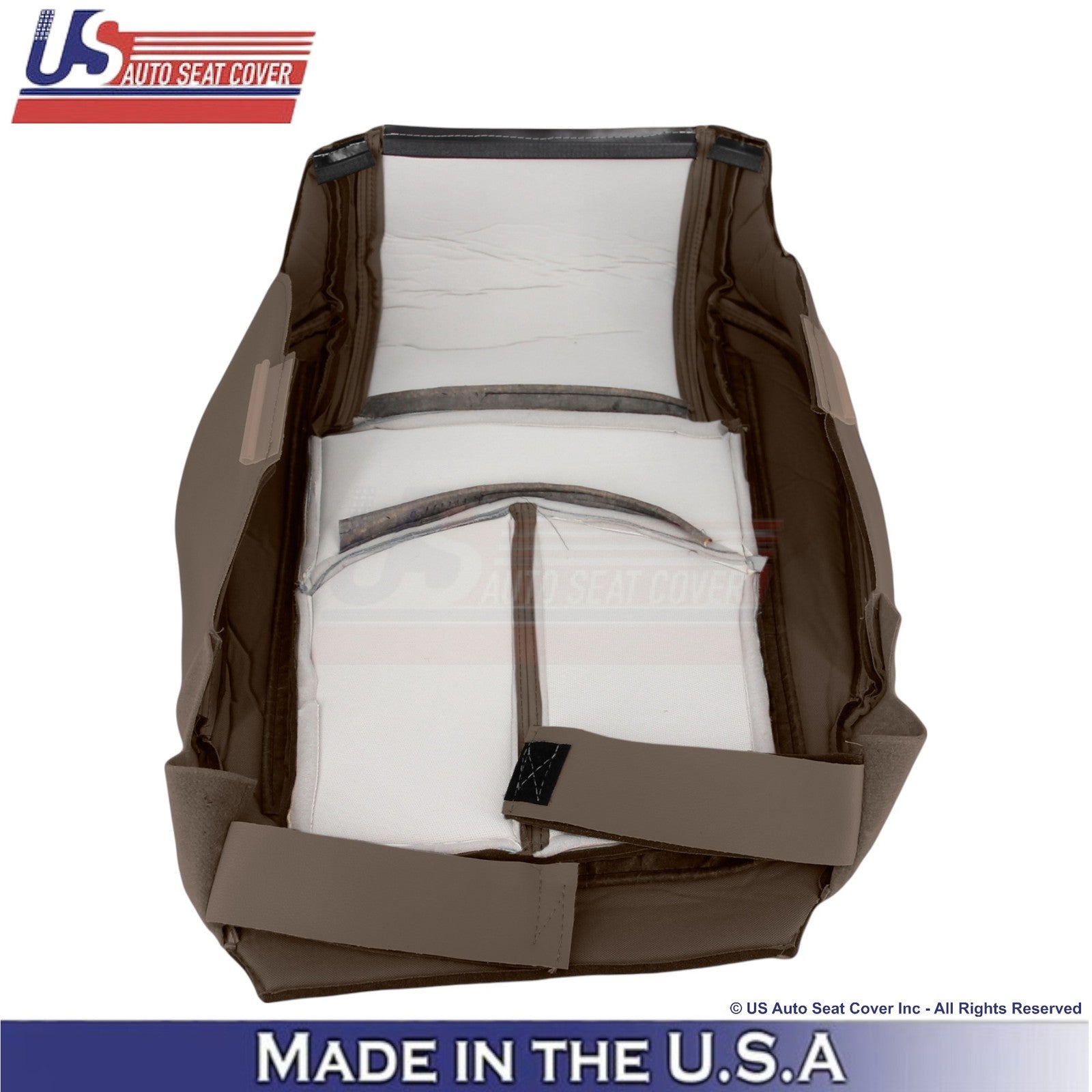 2013-2016 Fits GMC Acadia Genuine Leather Front Replacement Covers Dk. Cashmere