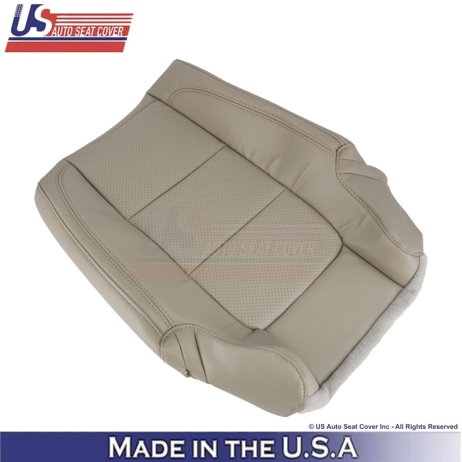 2011-2015 For Ford Explorer 2nd Row Right Top Leather Cover Med. Light Stone