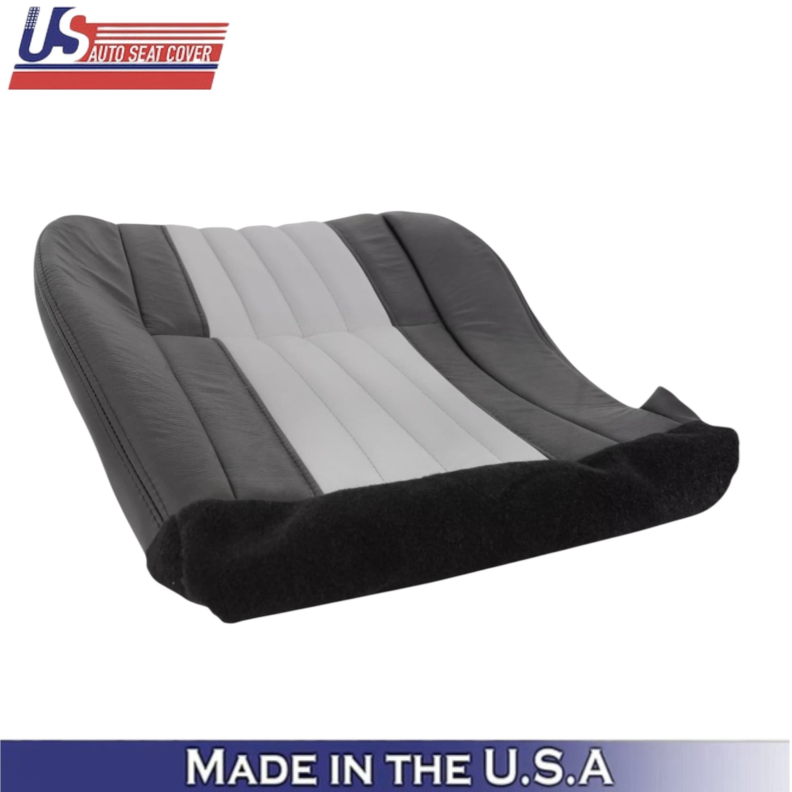 2003 For Ford F150 Harley Davidson Leatherette Front Bottom Covers Black/Gray