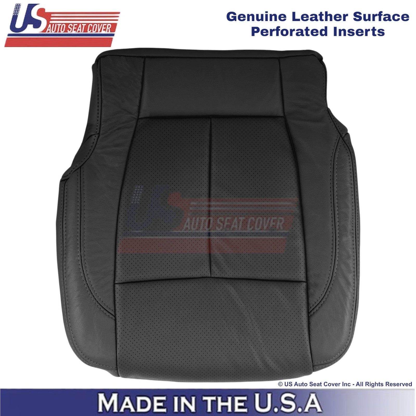 2018-2021 For Ford Expedition XLT Leather Perf Front Driver Bottom Cover Ebony