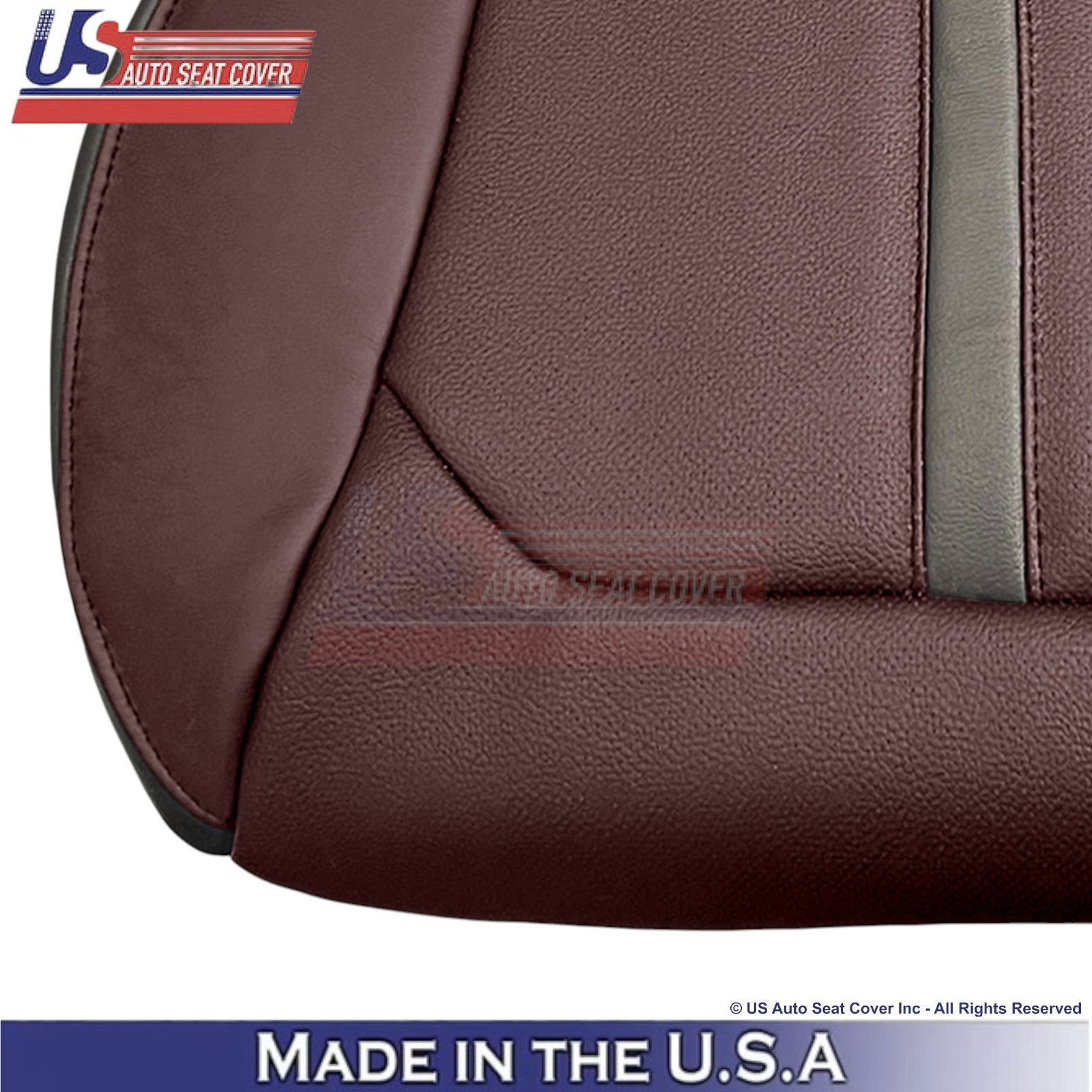 2018-2020 For Ford F150 Platinum Genuine Leather Front Bottom Covers Dk. Marsala