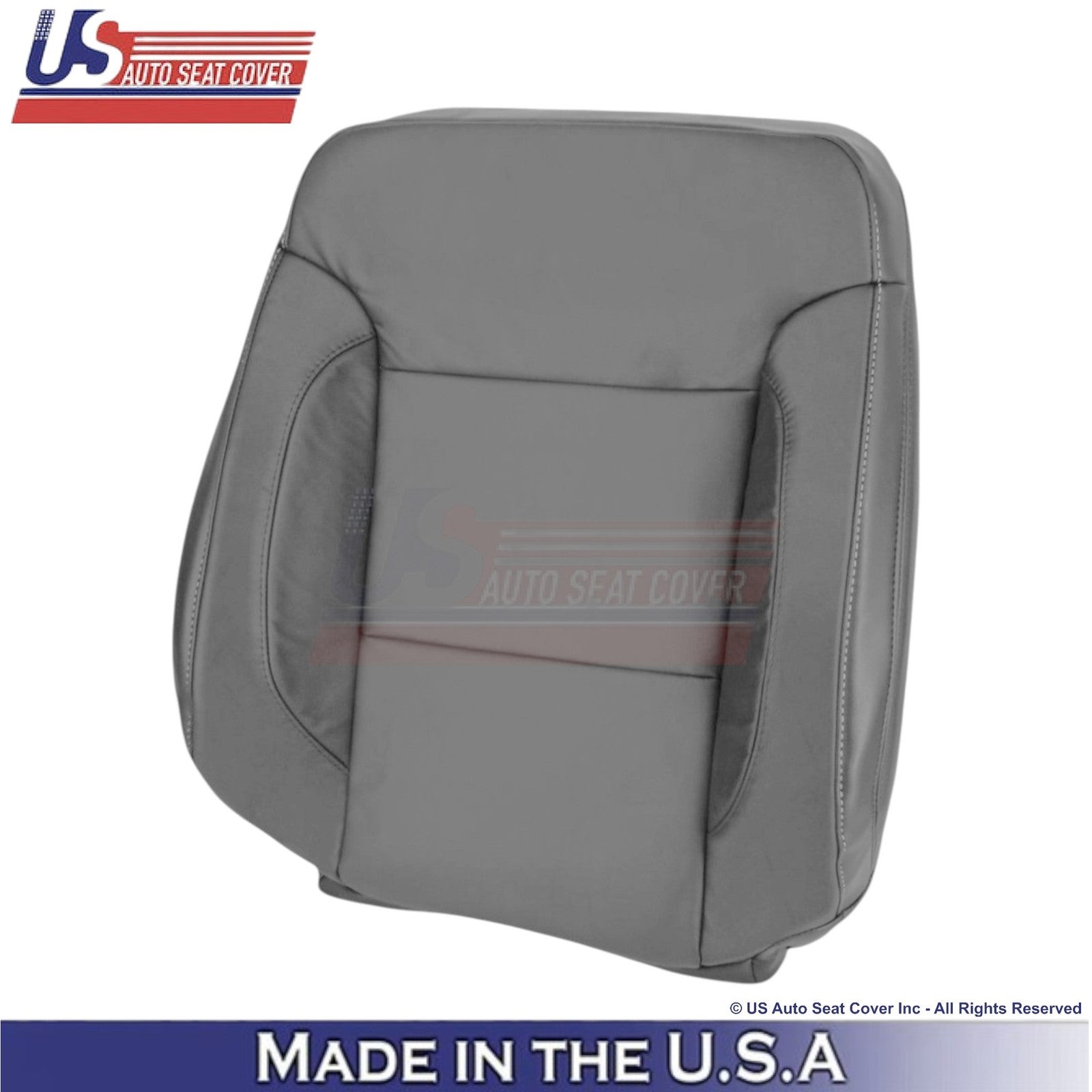 2014-2019 For Chevy Silverado 1500 LT LS Genuine Leather Driver Side Covers Gray