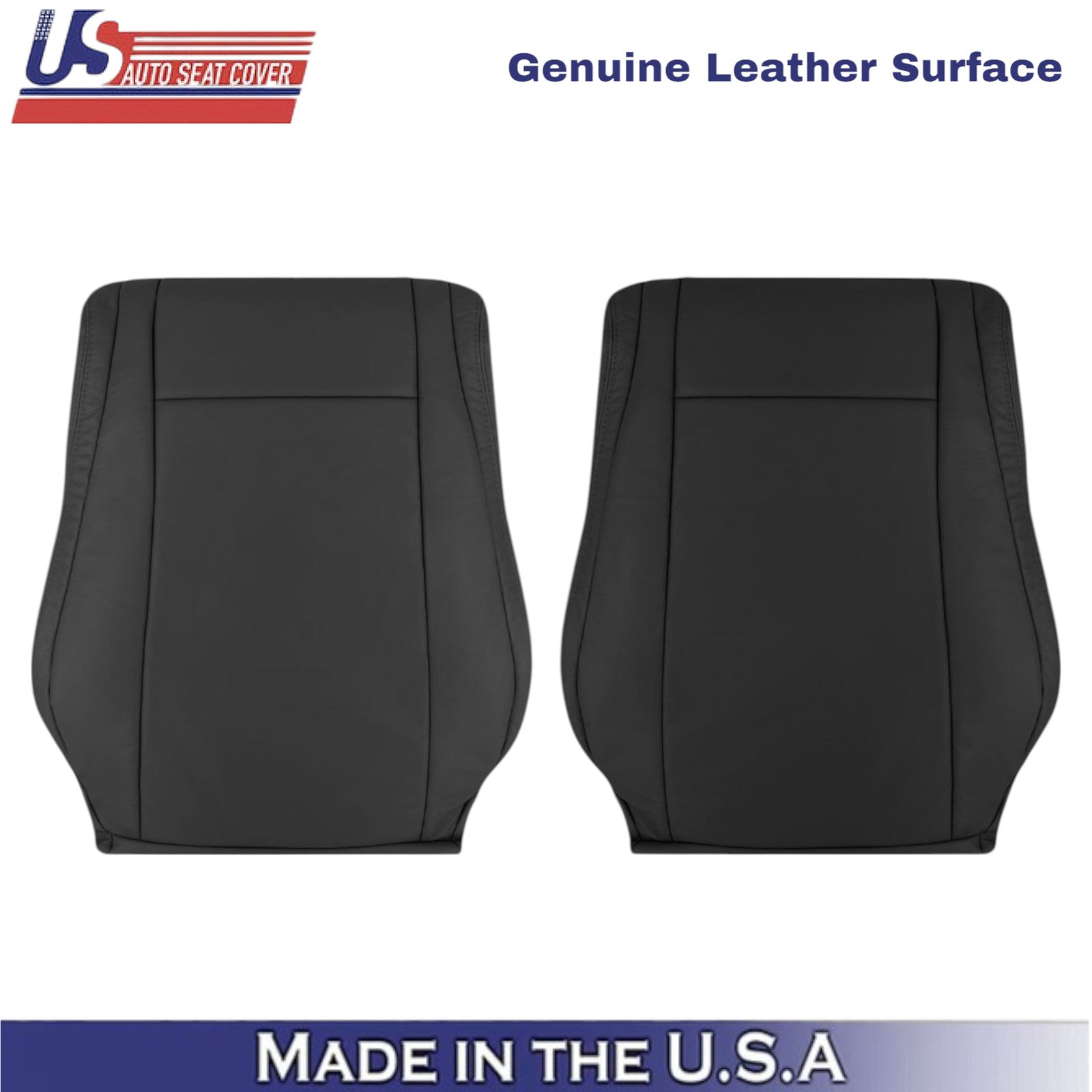 2007-2013 For Toyota Tundra Genuine Leather front Replacement Seat Covers Black