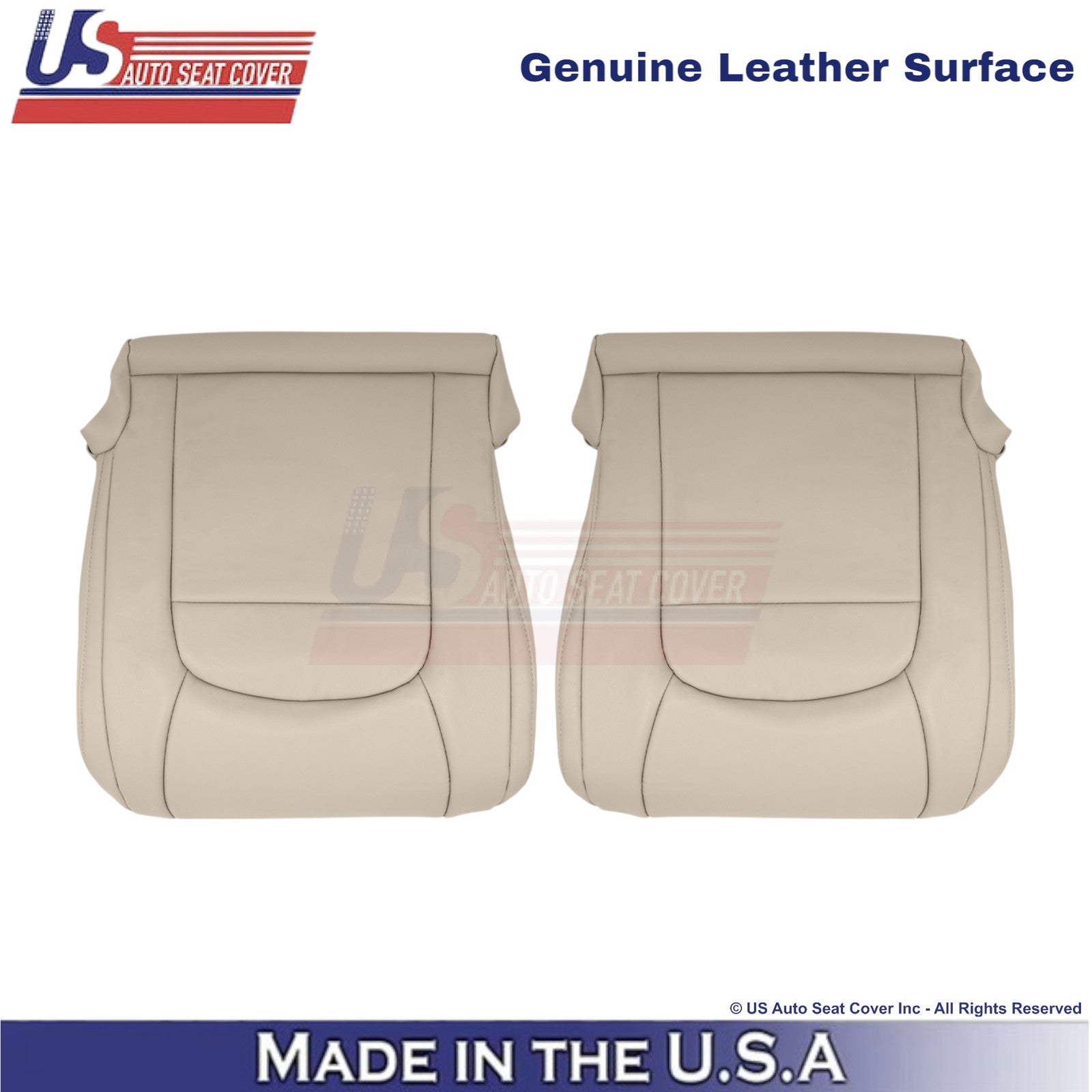 2008-2021 For Toyota Land Cruiser Leather Front Bottom Replacement Covers Tan
