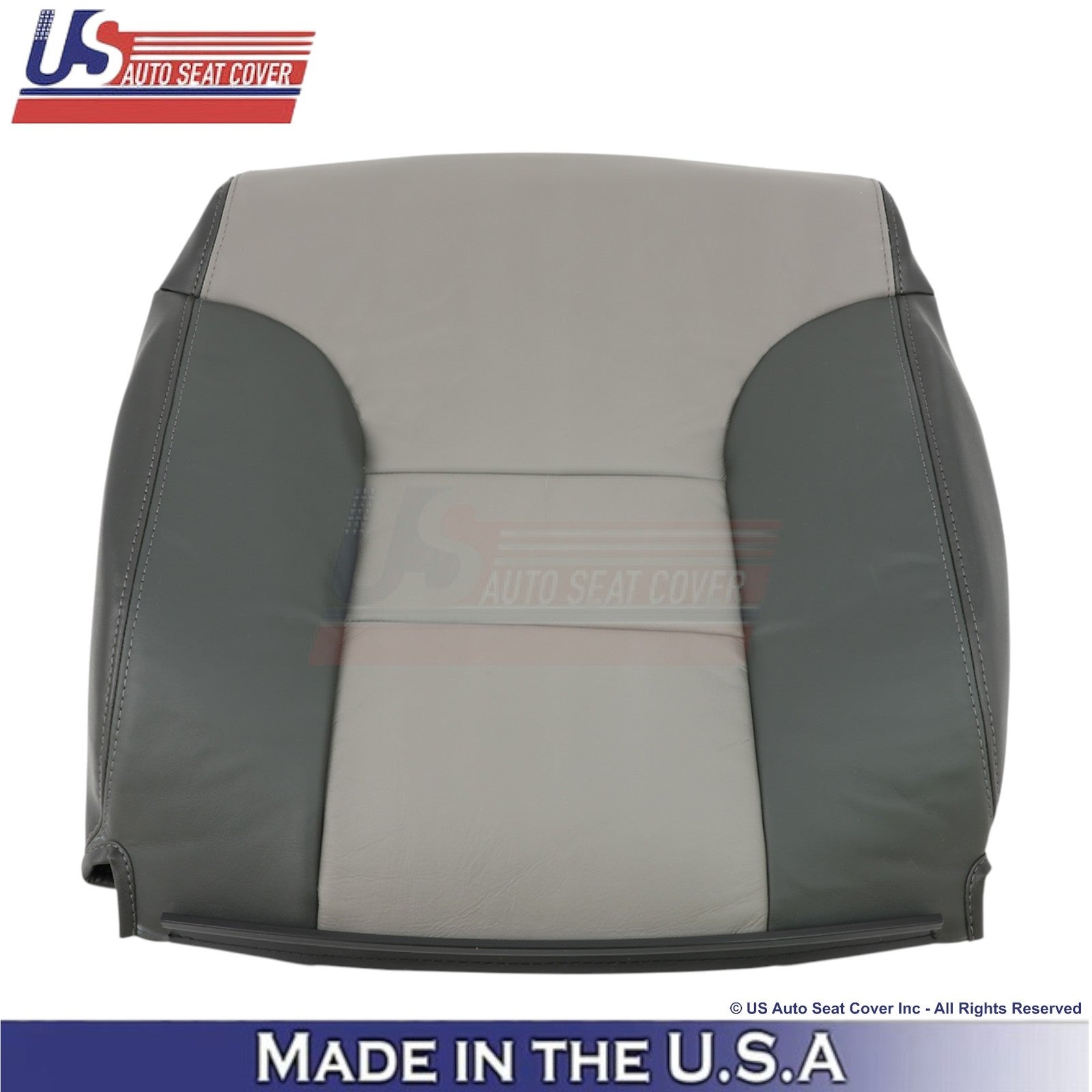 1999-2000 For Chevy Tahoe Genuine Leather Rear Passenger Top Cover 2-Tone Gray