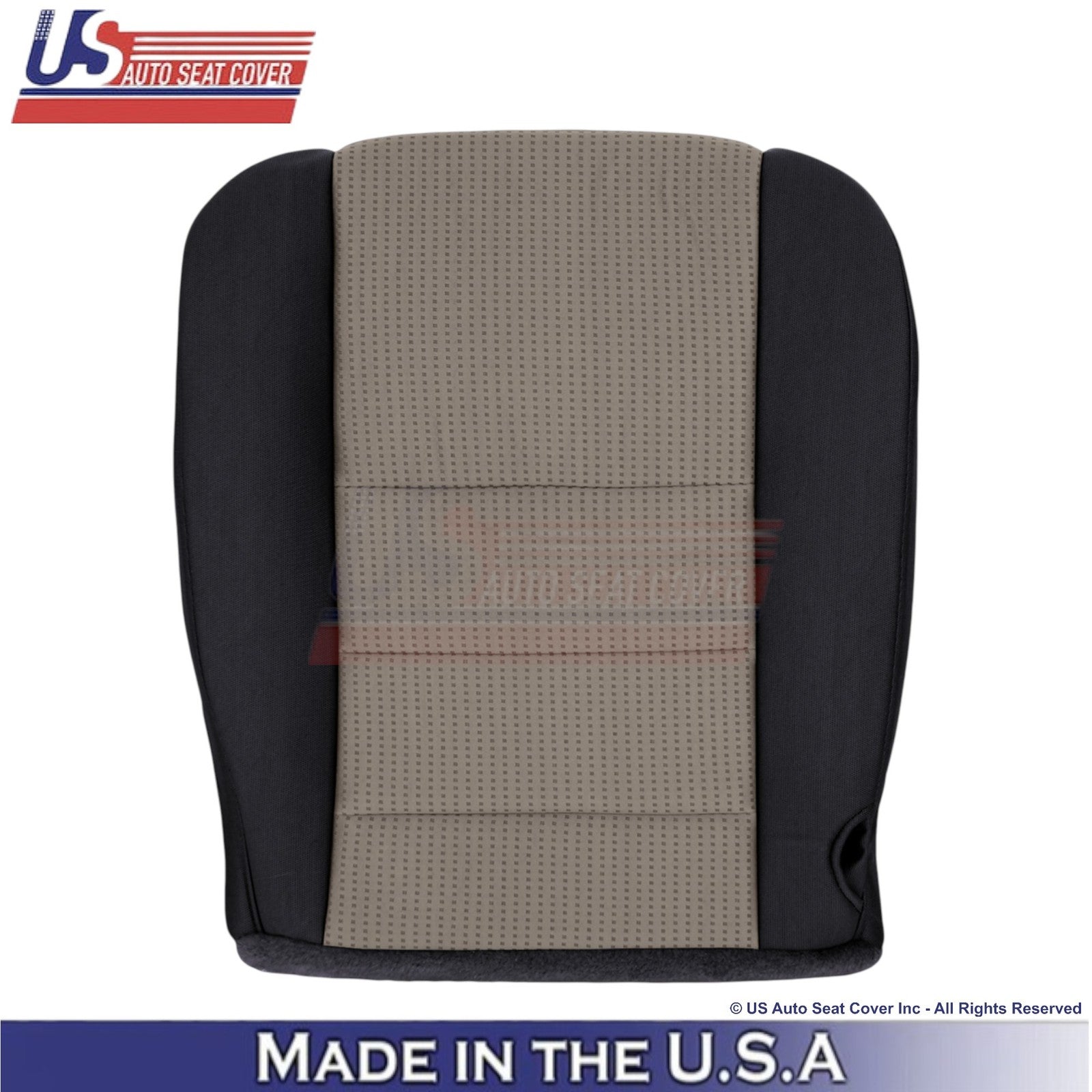 2008-2010 Fits Ford F-250 XLT Cloth Driver Side Seat Covers 2-Tone Black & Gray