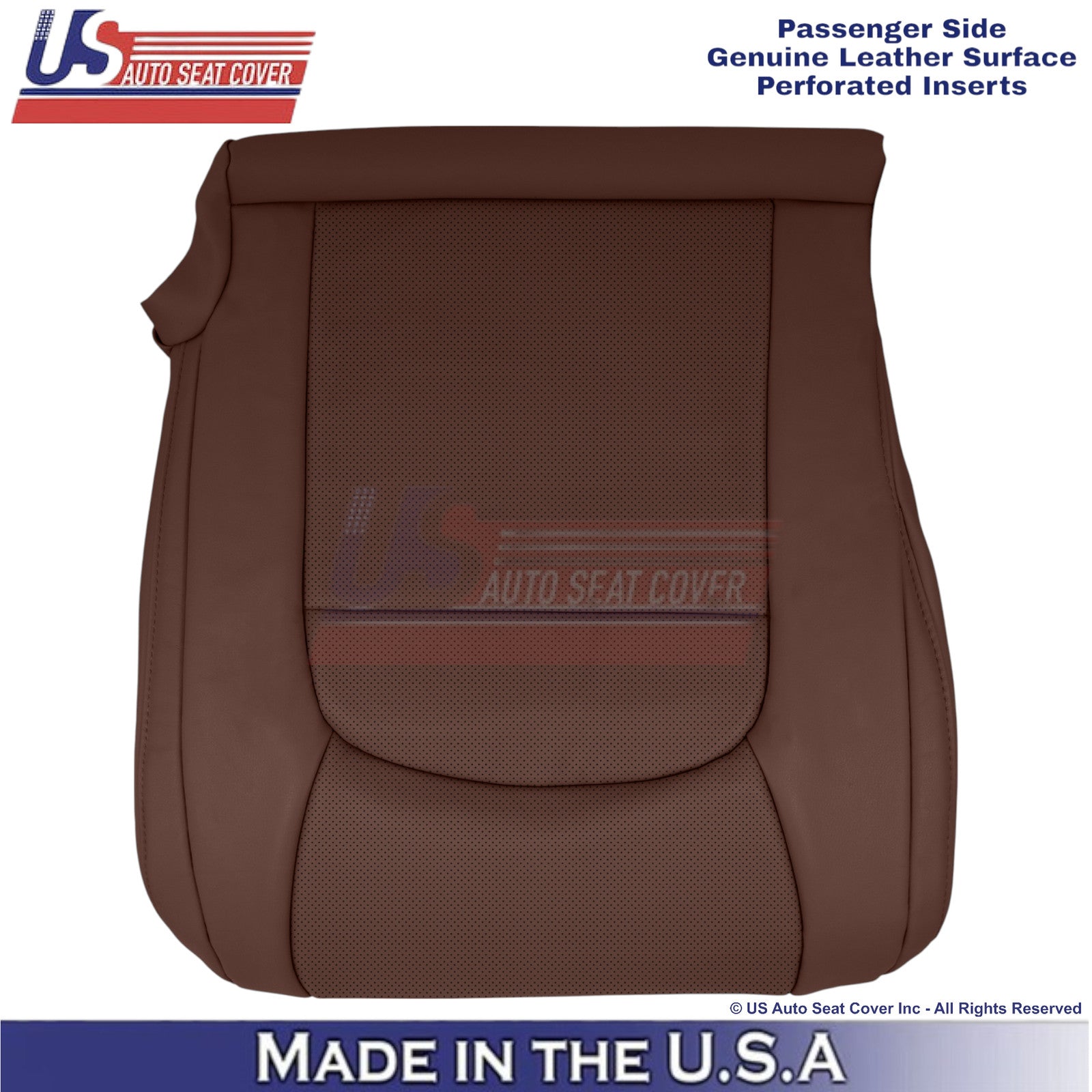 08-21 For Toyota Land Cruiser Genuine Leather Perf. Passenger Bottom Cover Brown