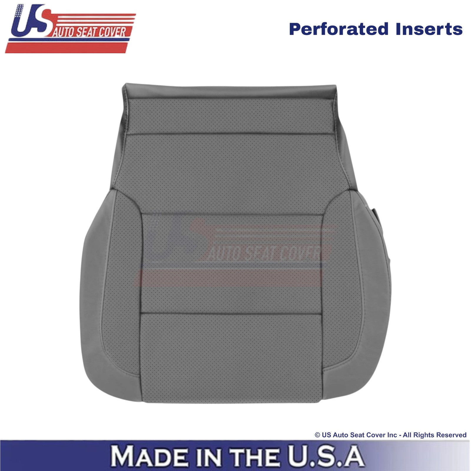 2014-2019 For Chevy Silverado 1500 LT LS Leather Perf Driver Bottom Cover Gray