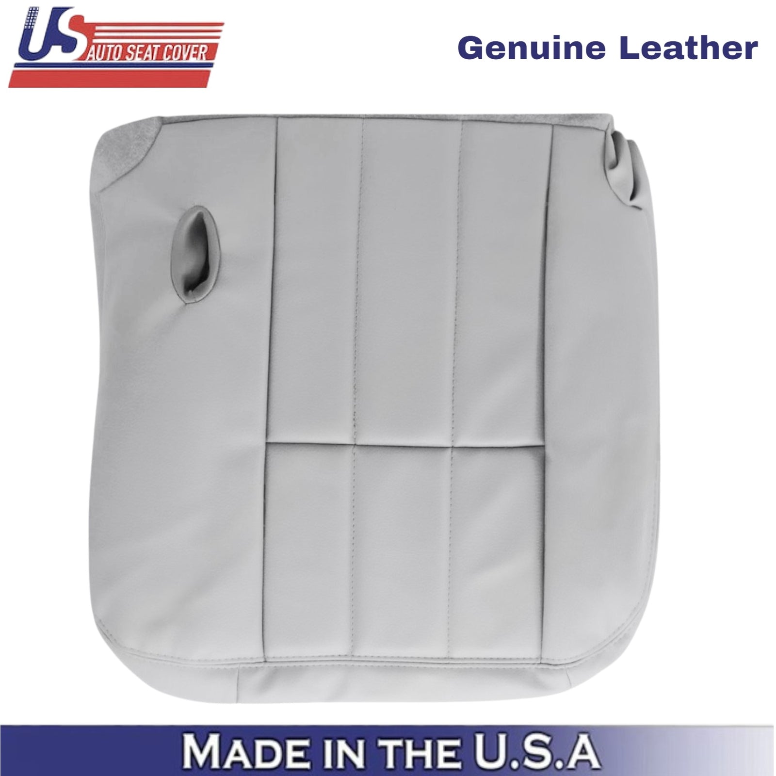 2003-2005 For Mercury Grand Marquis Leather Driver Bottom Seat Cover Light Flint