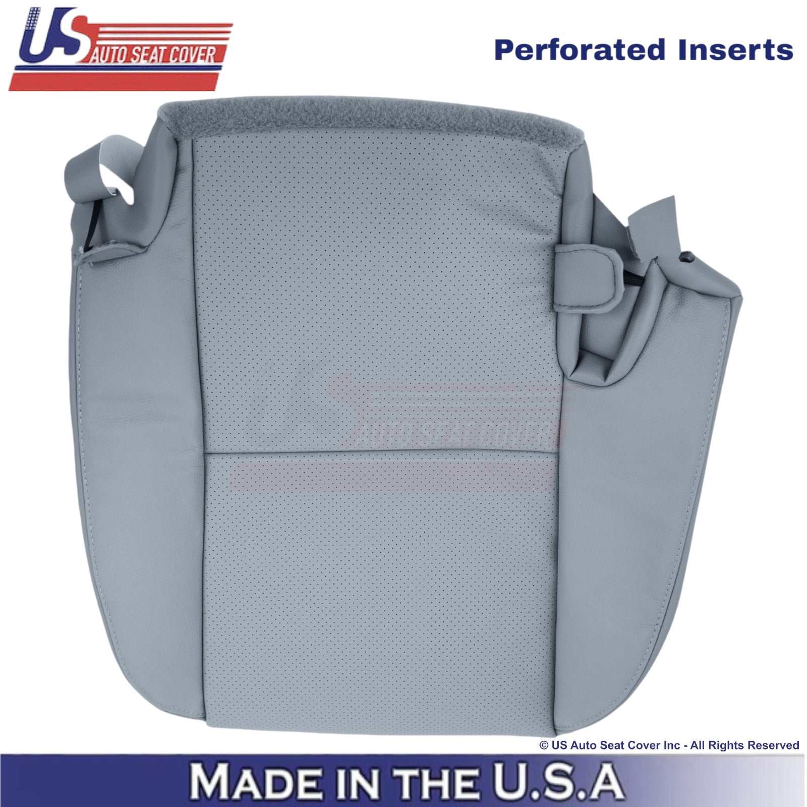 2007-2013 Fits Toyota Tundra Leather Perf. Rear Right Bottom Seat Cover Graphite