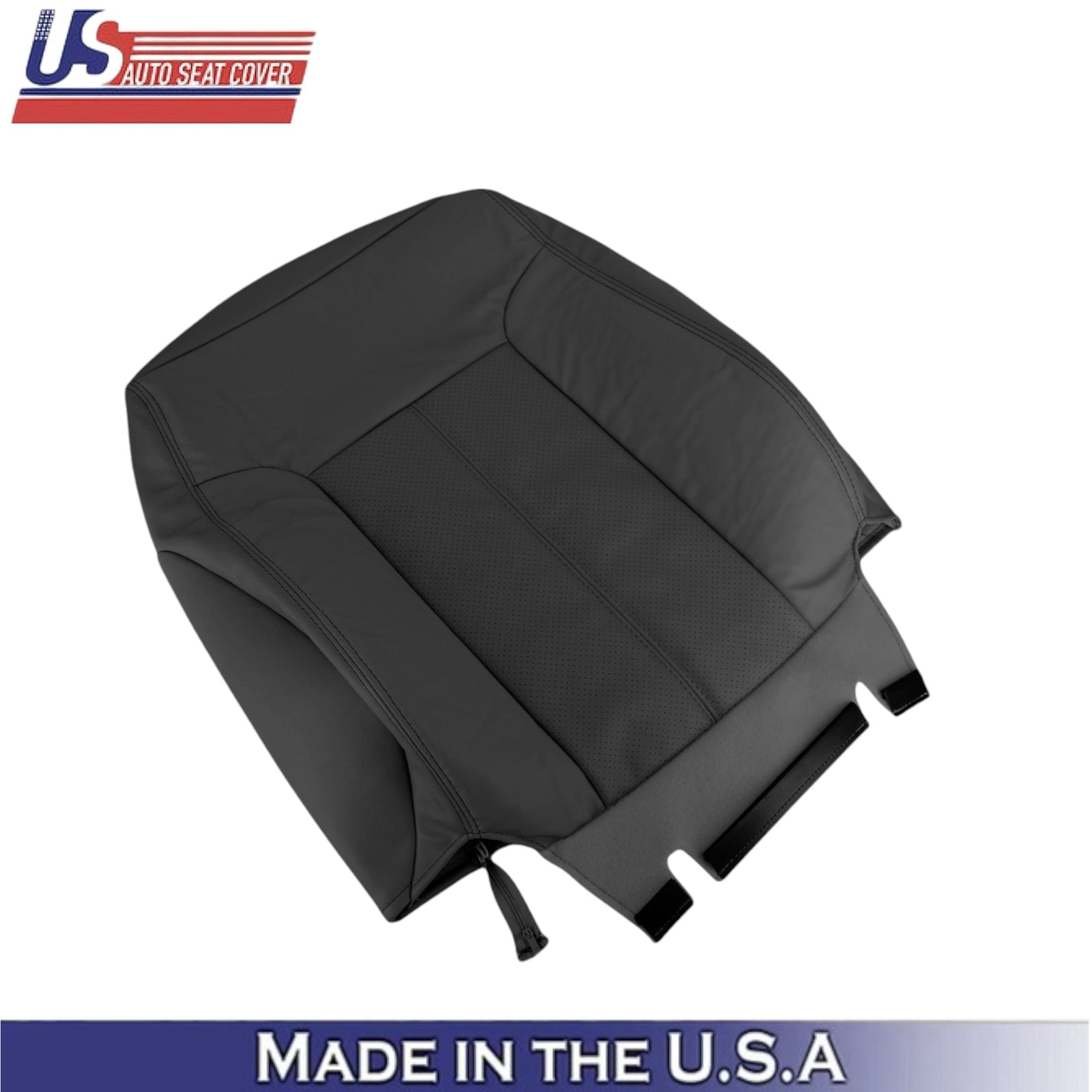 2011-2016 For Ford F250 F350 XL Leatherette Passenger Top Seat Cover Black