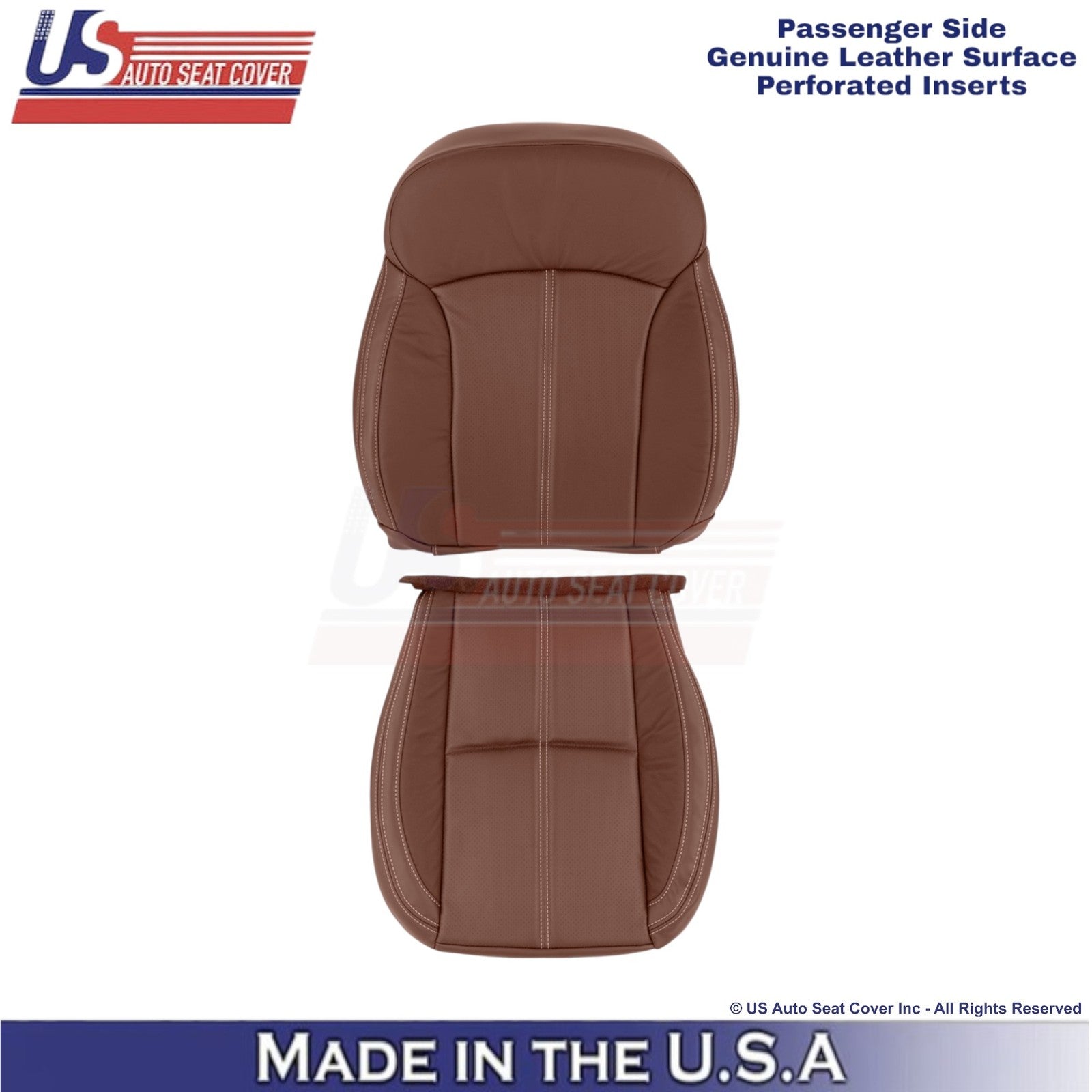 2017-2018 Fits Subaru Forester Touring Genuine Leather Passenger Covers Saddle