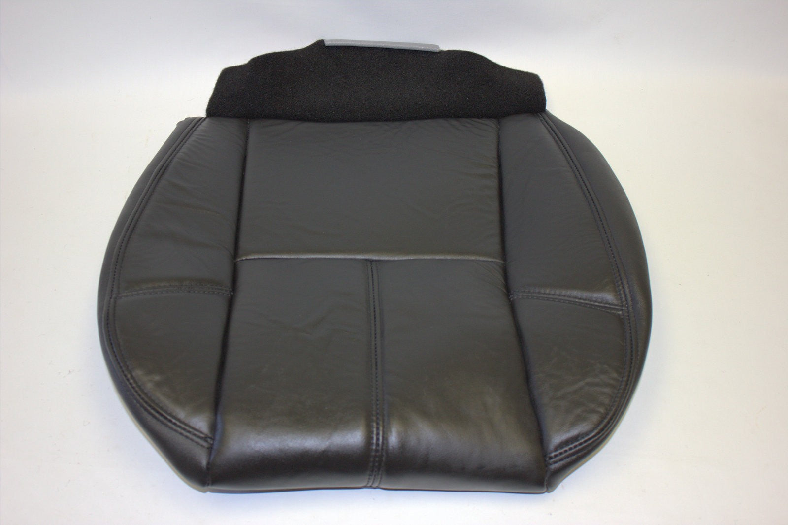 2007 to 2012 GMC Sierra 1500 HD 2500 HD Driver Bottom Leather Seat Cover Black