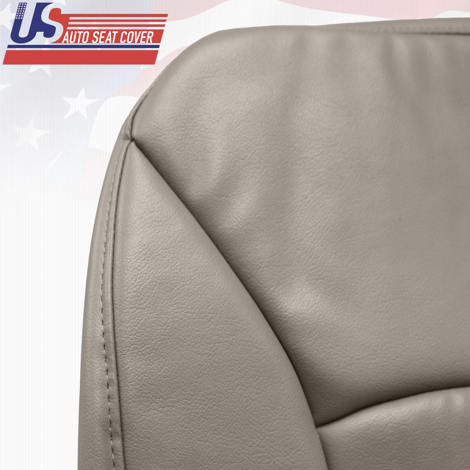 DRIVER BOTTOM SEAT COVER GRAY LEATHERETTE 2000 To 2002 FORD E150 ECONOLINE VAN