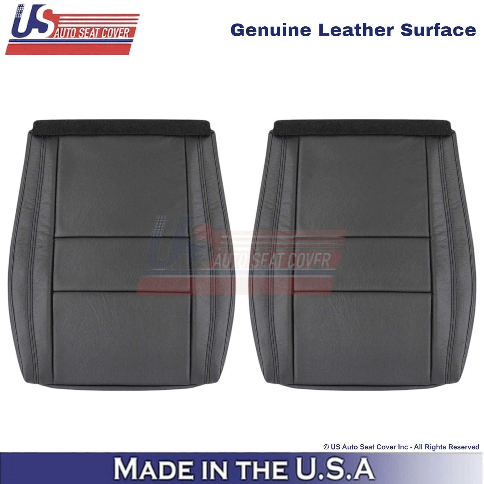 2011-2025 For Dodge Durango Genuine Leather Front Bottom Seat Covers Black