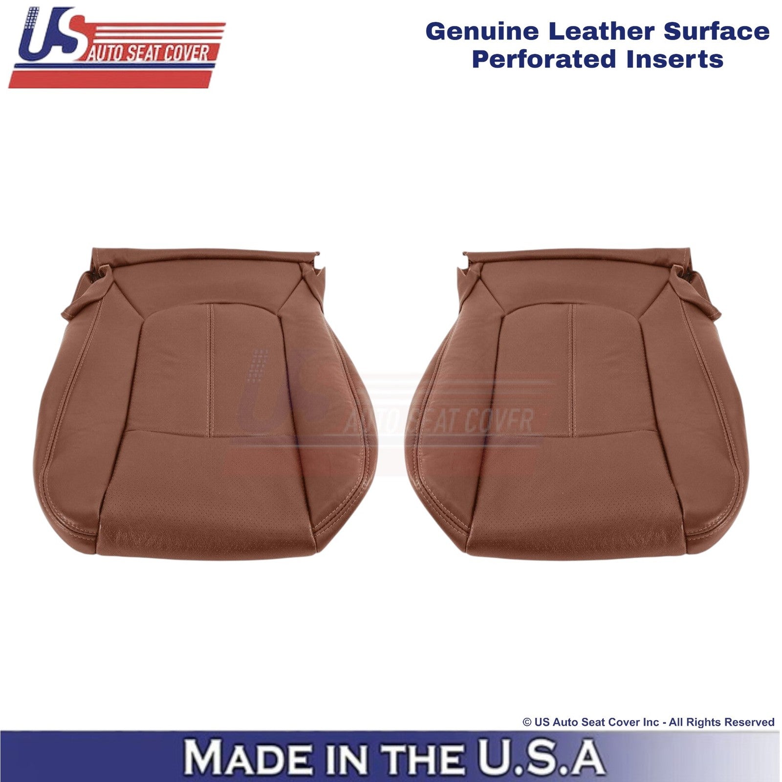 2011-2014 Fits Ford F250 F350 Genuine Leather Front Bottom Seat Covers Chaparral