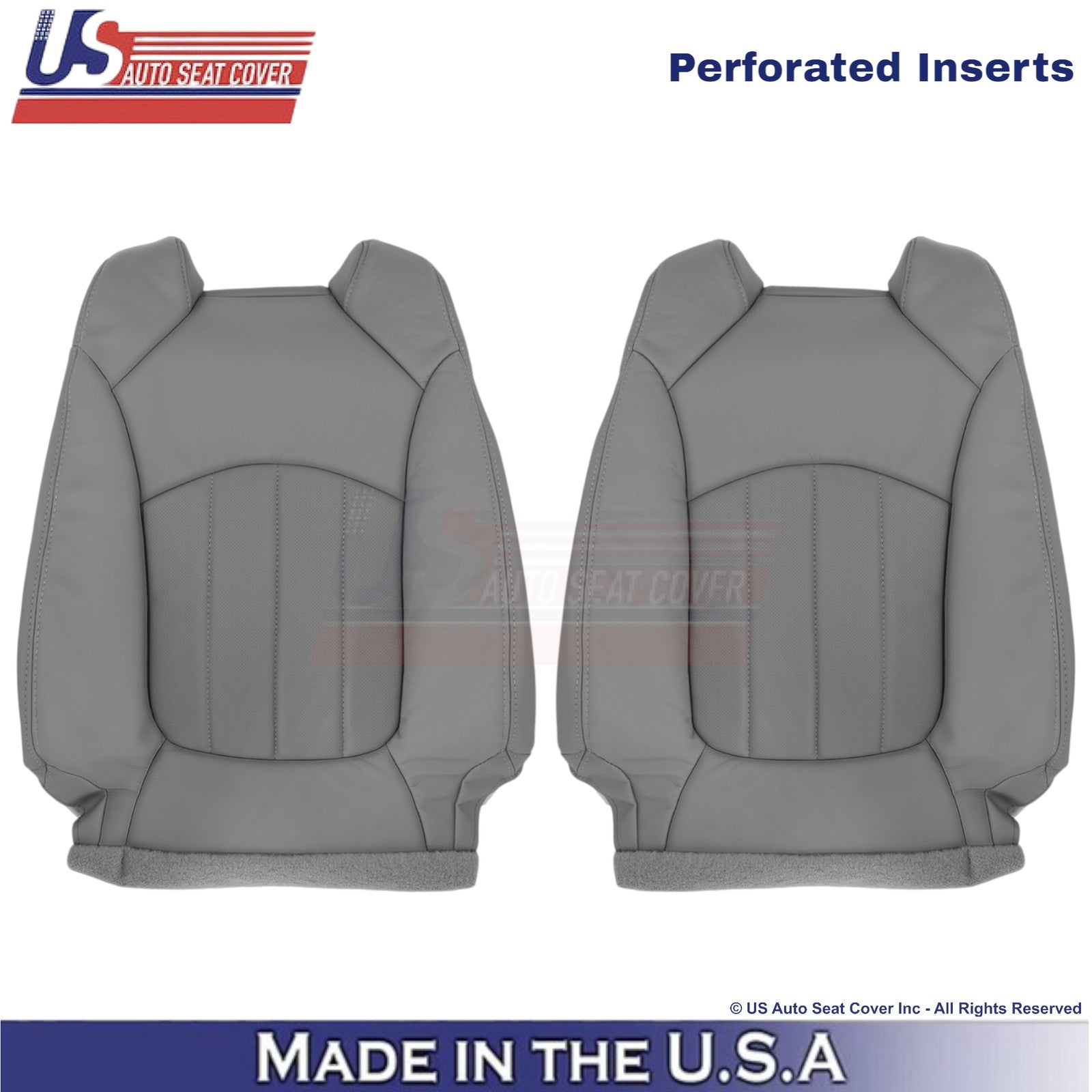 2013-2017 For Buick Enclave Leather Front Top Replacement Seat Covers Titanium