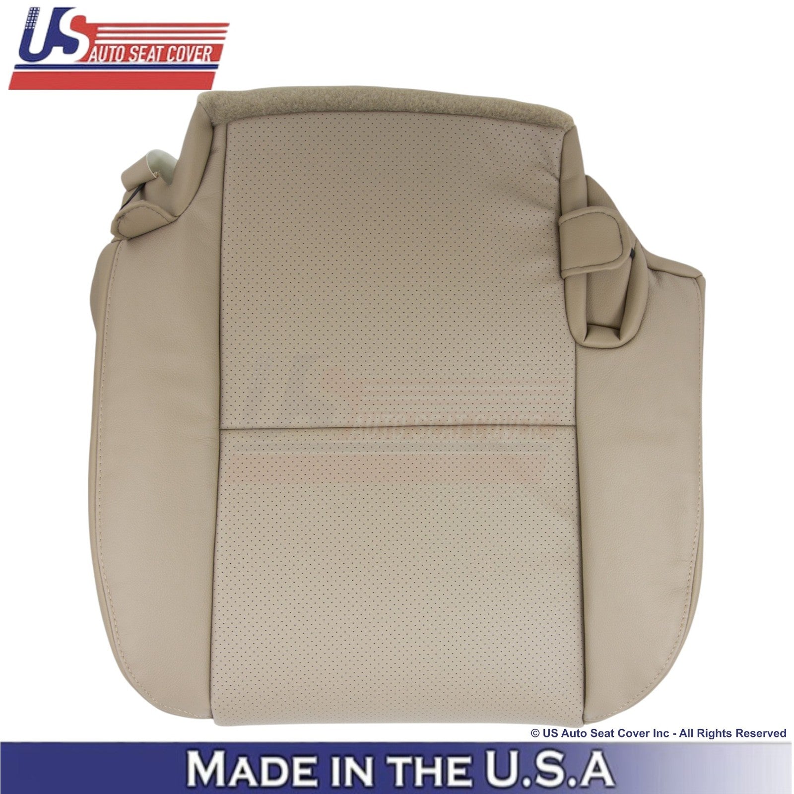 2011 Fits Toyota Tundra Leather Perf. Rear Bottom Replacement Covers Sand Beige