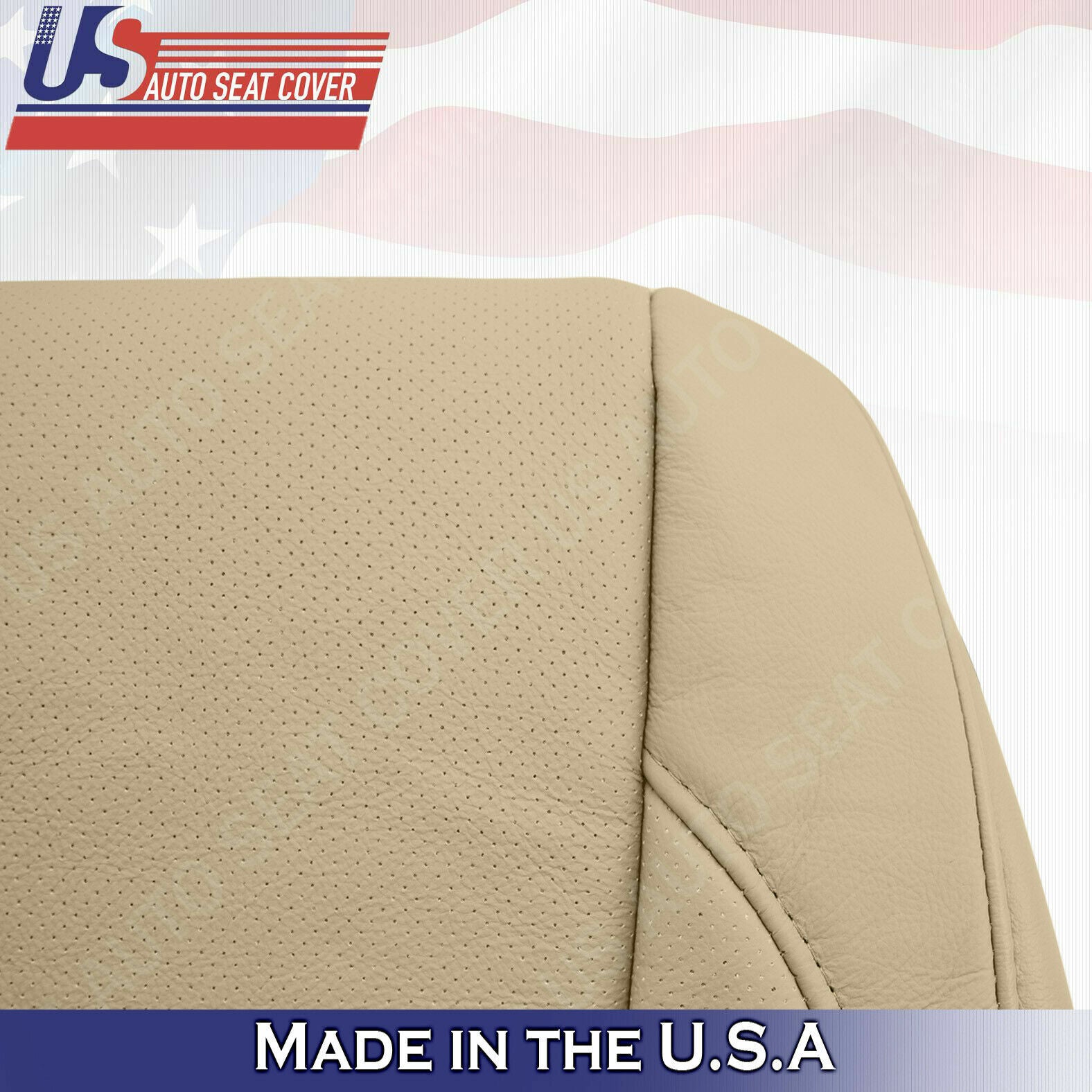 Fits For Lexus ES 2007 2008 2009 Driver Bottom Leather seat cover Tan Perforated