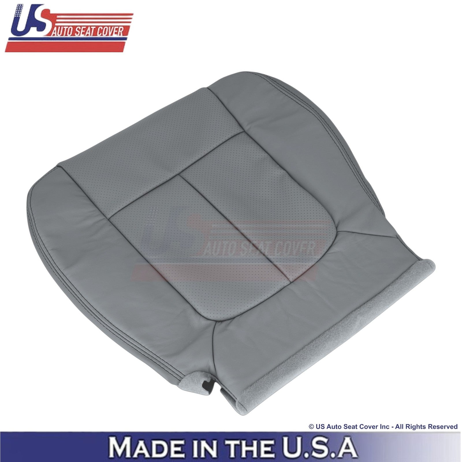 2011-2014 For Ford F150 Lariat Leatherette Perf Passenger Side Covers Steel Gray