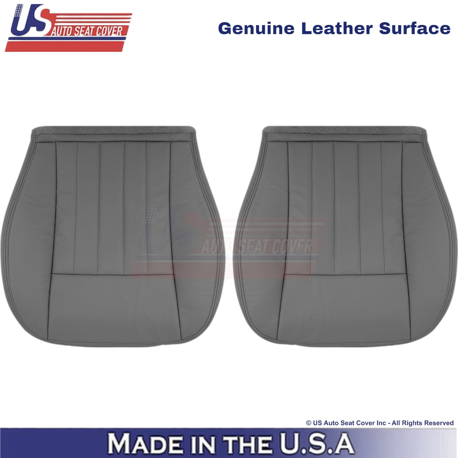 2005-2007 Fits Jeep Liberty Limited Bottom Genuine Leather Seat Covers Lt. Slate