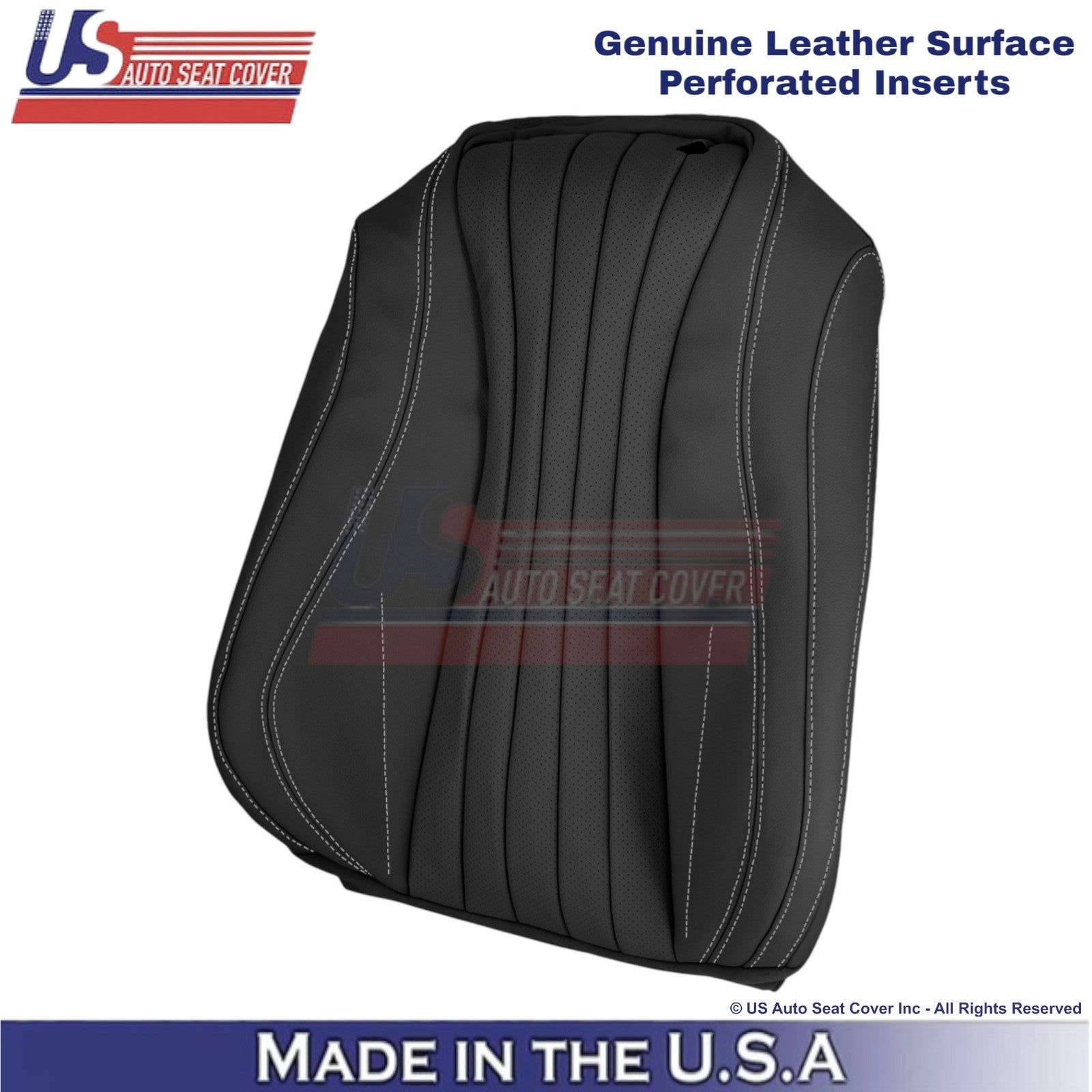 2017-2023 For Mercedes Benz E-Class Genuine Leather Driver Top Seat Cover Black