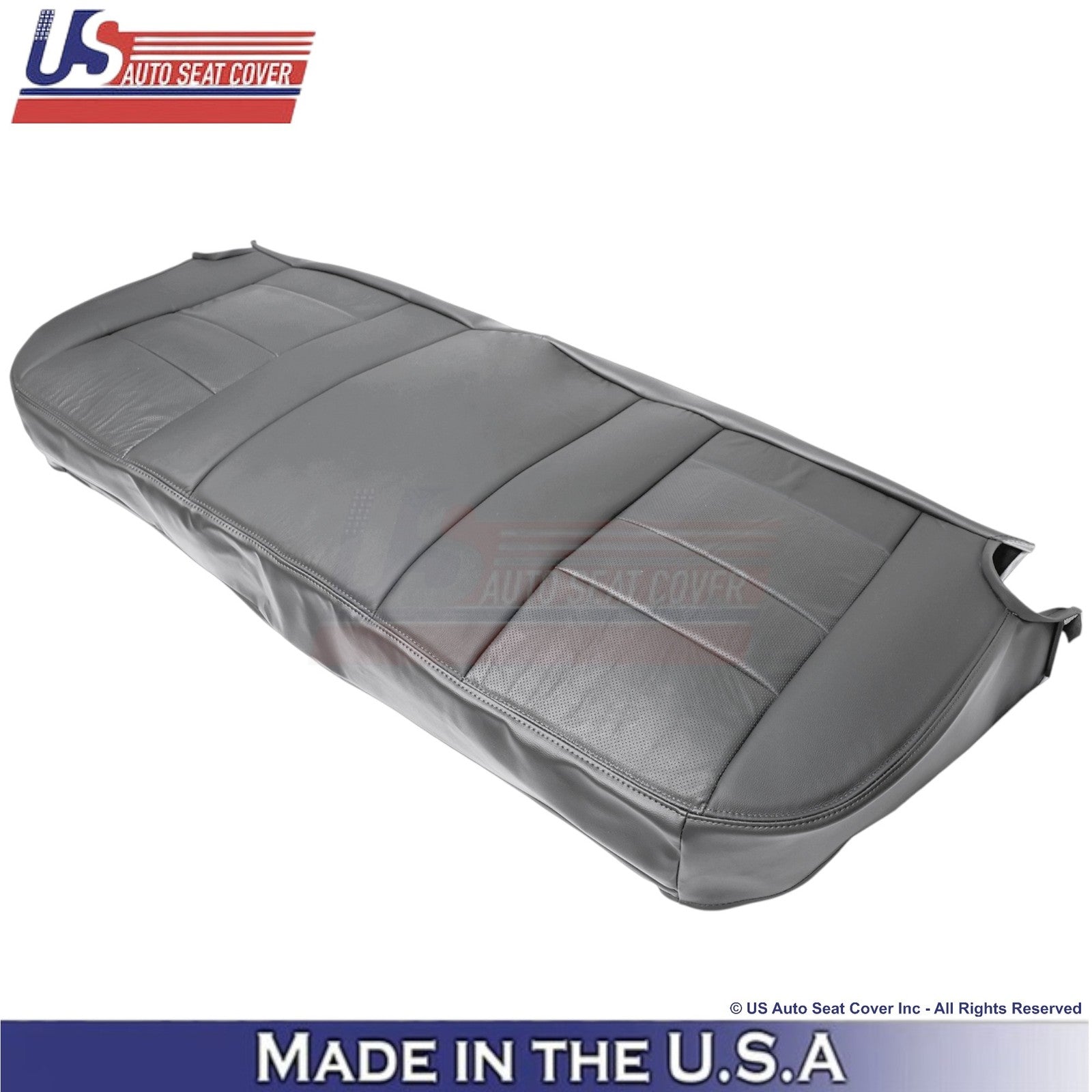 2003-2007 For Ford F250 F350 Lariat Leatherette Perf Rear Bench Seat Covers Gray