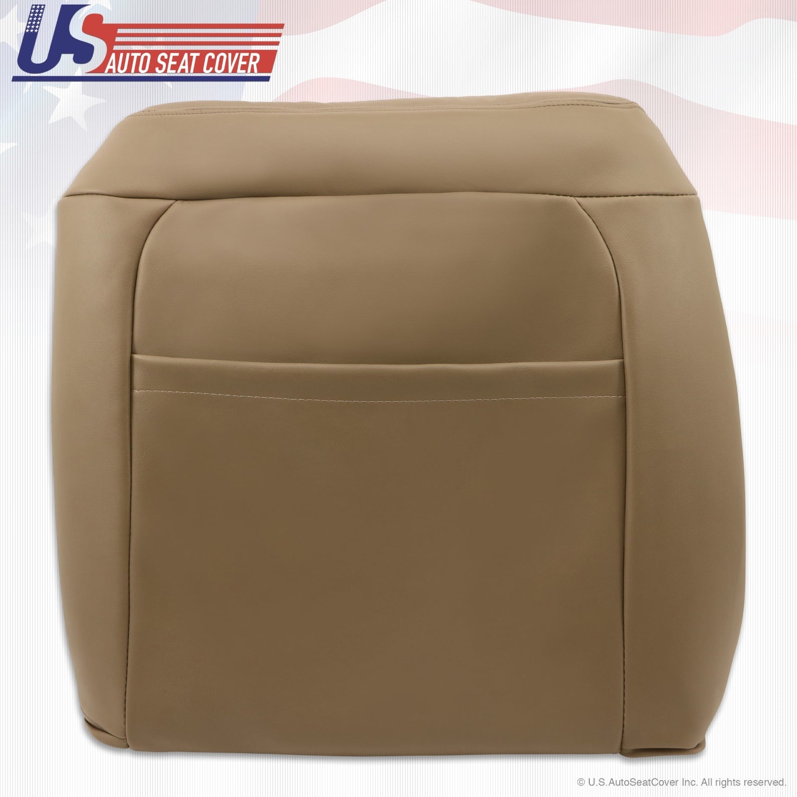 1995 to1999 Chevy Tahoe Passenger Upper top Lean Back Leather Seat Cover Tan