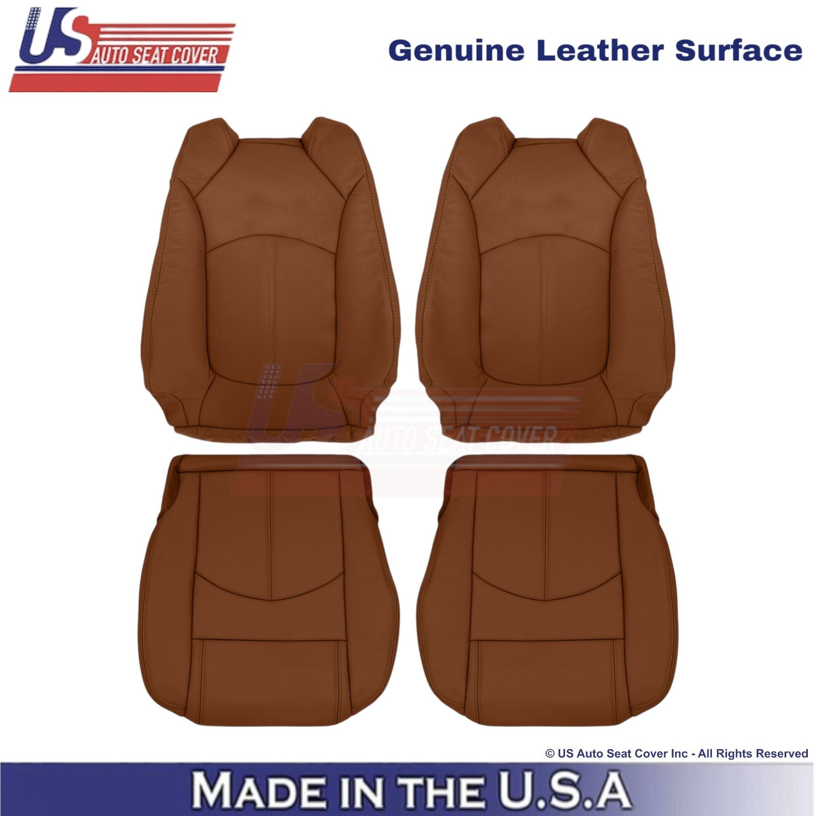 2015-2017 Fits Chevy Traverse Genuine Leather Front Seat Covers Saddle Up