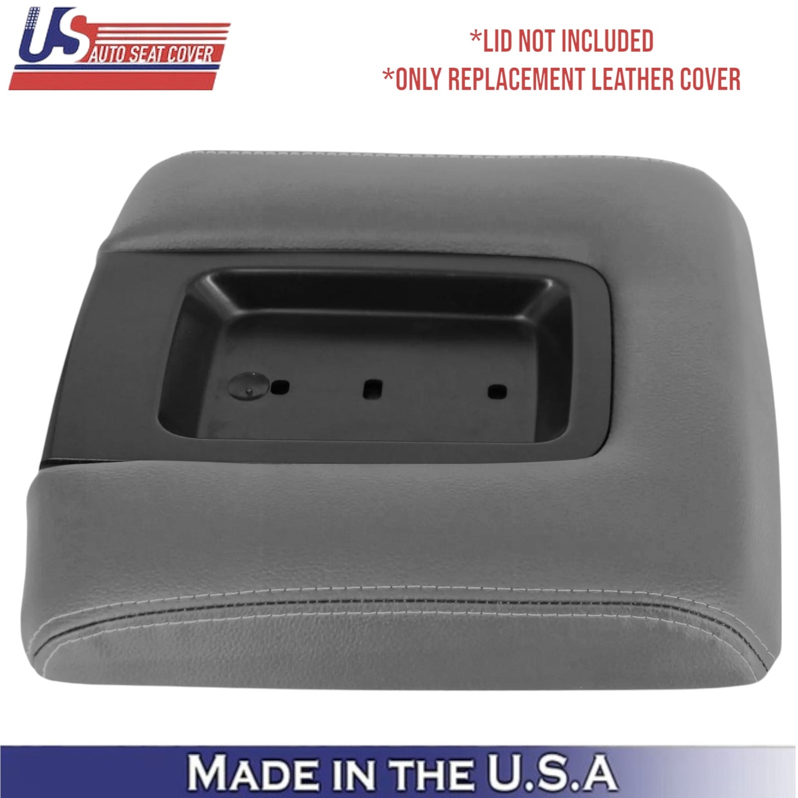 2014-2019 For Chevrolet Silverado Leather Center Console Lid Cover Dk Ash (Gray)