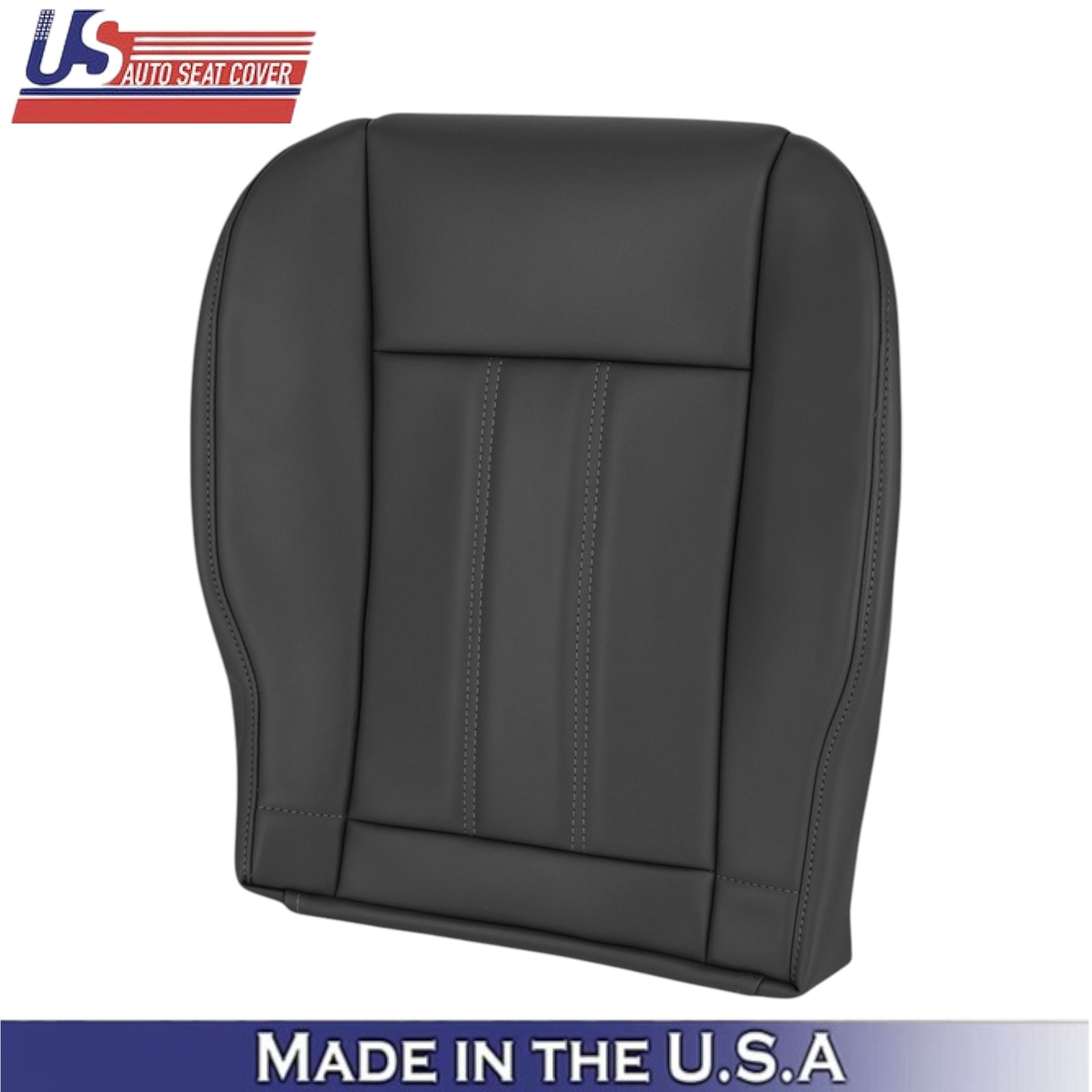 2008-2020 For Dodge Grand Caravan Leatherette Driver Bottom Seat Cover Black