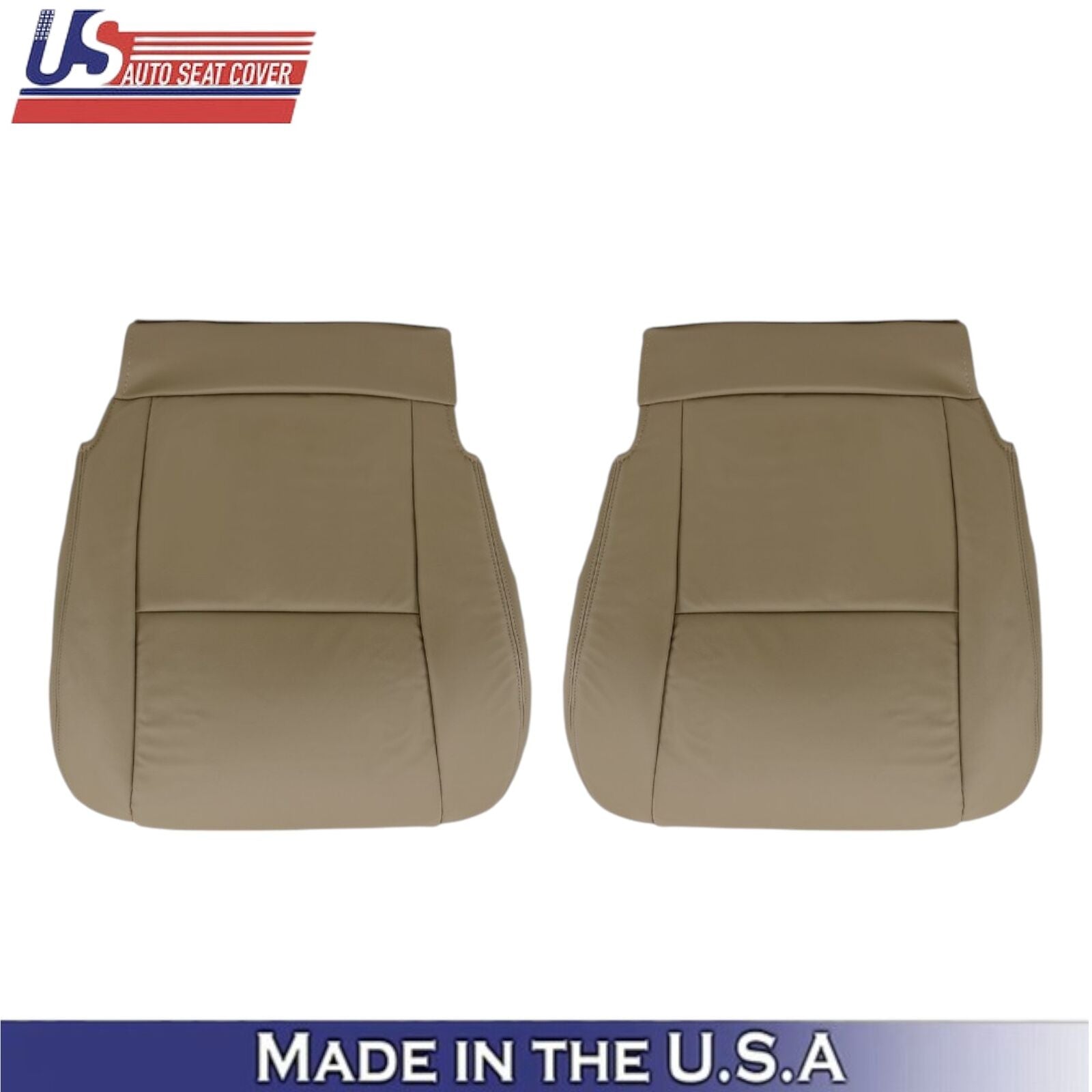 2005-2007 For Toyota Sequoia Leatherette Front Replacement Seat Covers Oak Tan