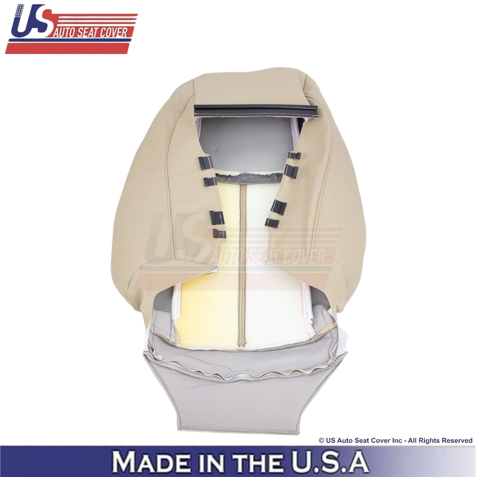 2013-2020 For Nissan Pathfinder Leather Front Replacement Seat Covers Almond