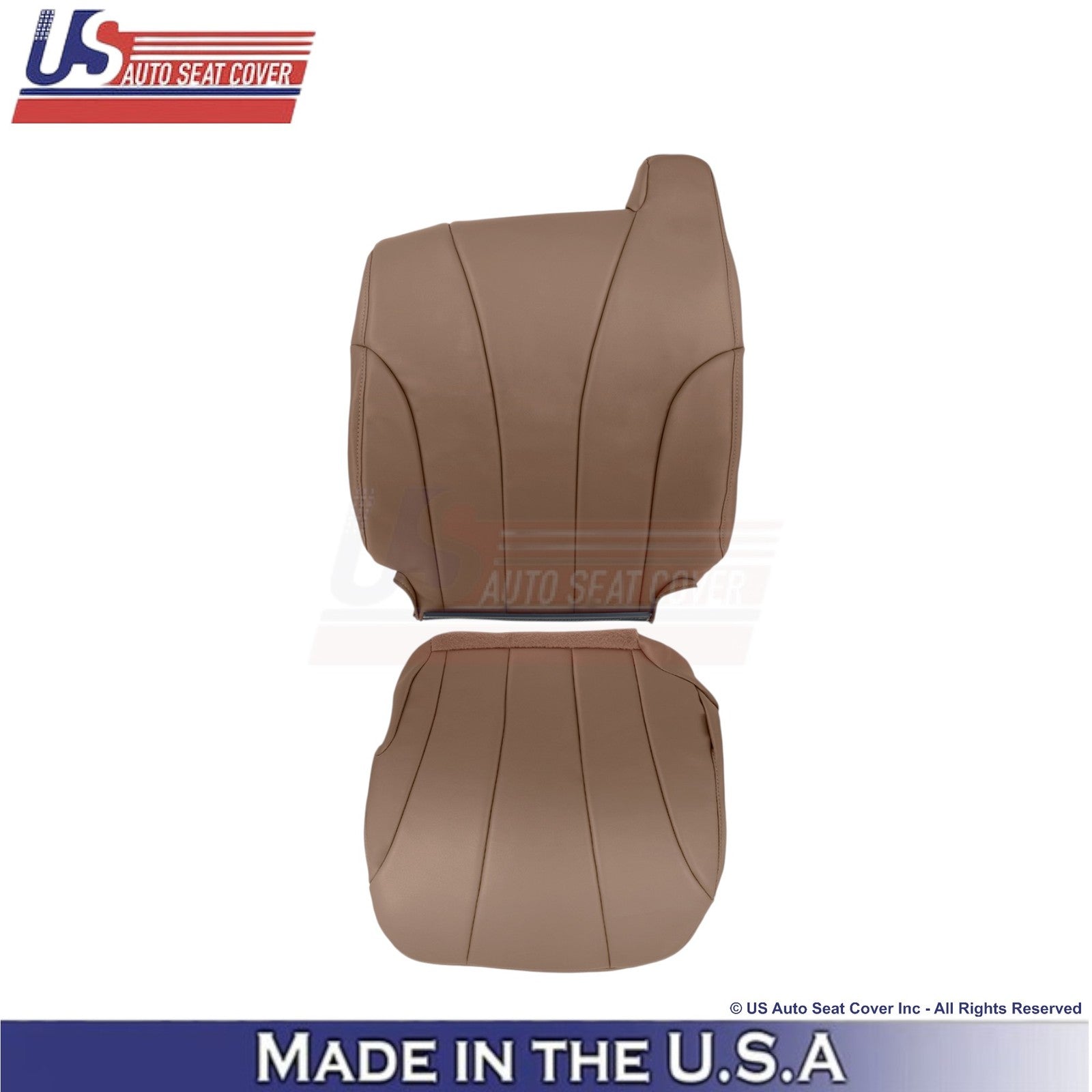 1999-2000 For Chevy Silverado W/T Leatherette Driver Side Covers Medium Dark Oak