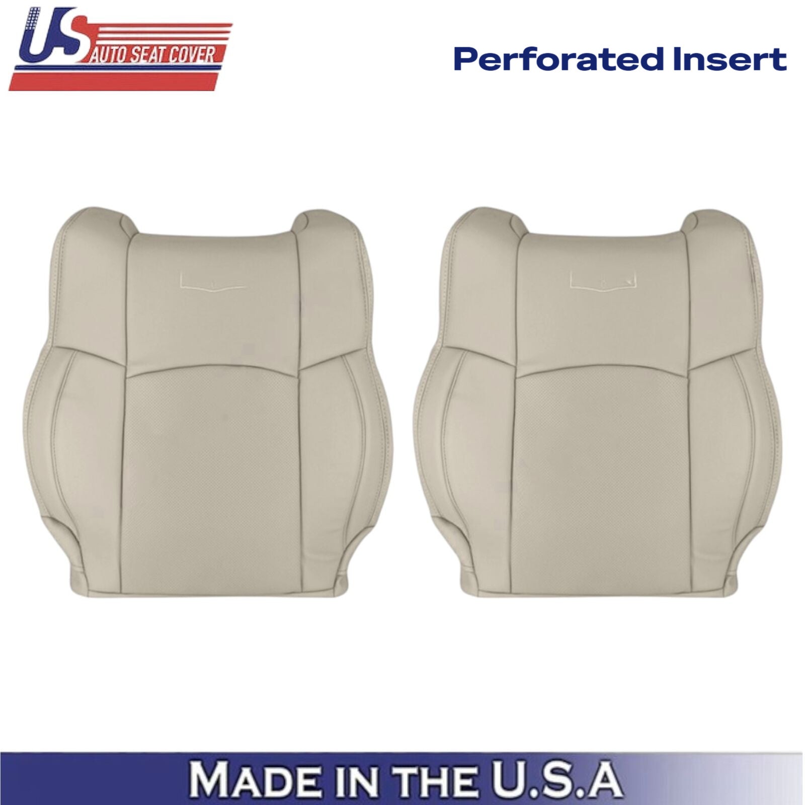 2013-2018 For Dodge Ram 1500 2500 3500 Laramie Leatherette Front Top Covers Tan