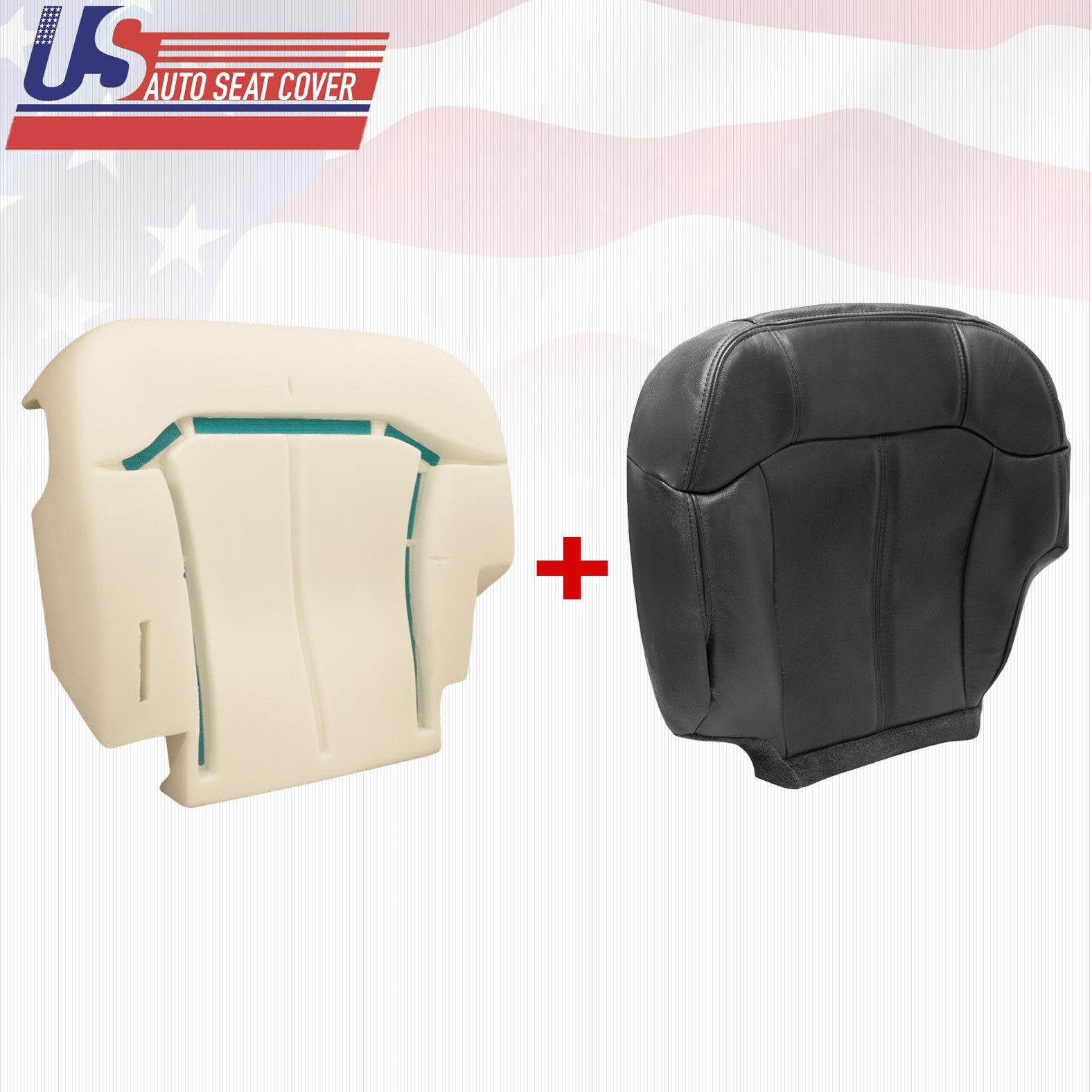 2000 -  2002 Chevy Silverado Left Bottom Seat Cover & Foam Cushion in Graphite