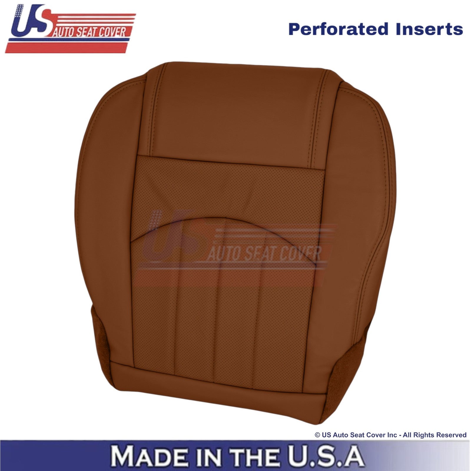 2015-2017 Fits Chevy Traverse Leather Perforated Front Seat Covers Saddle Up