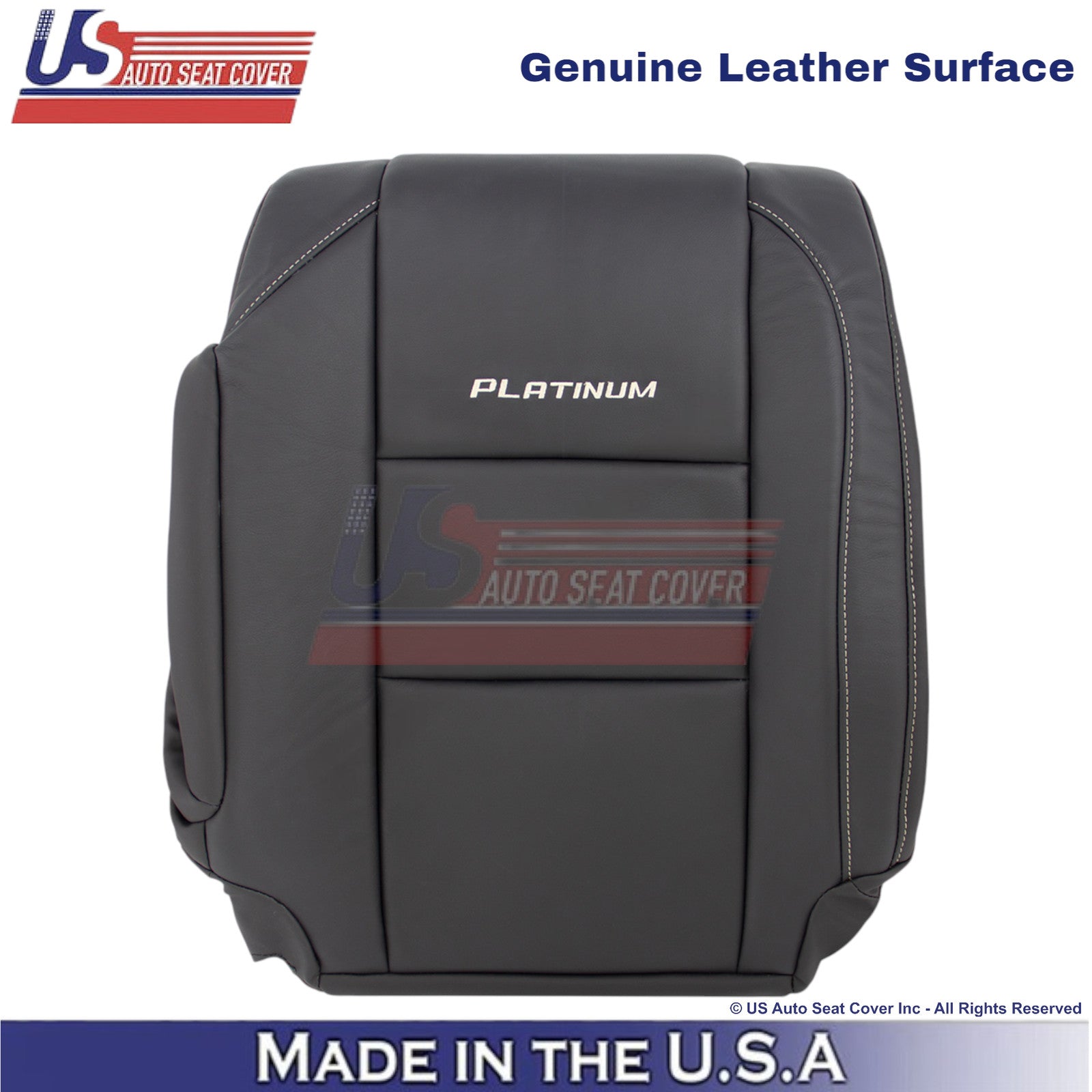 2010-2015 For Nissan Armada Platinum Genuine Leather Driver Top Cover Charcoal