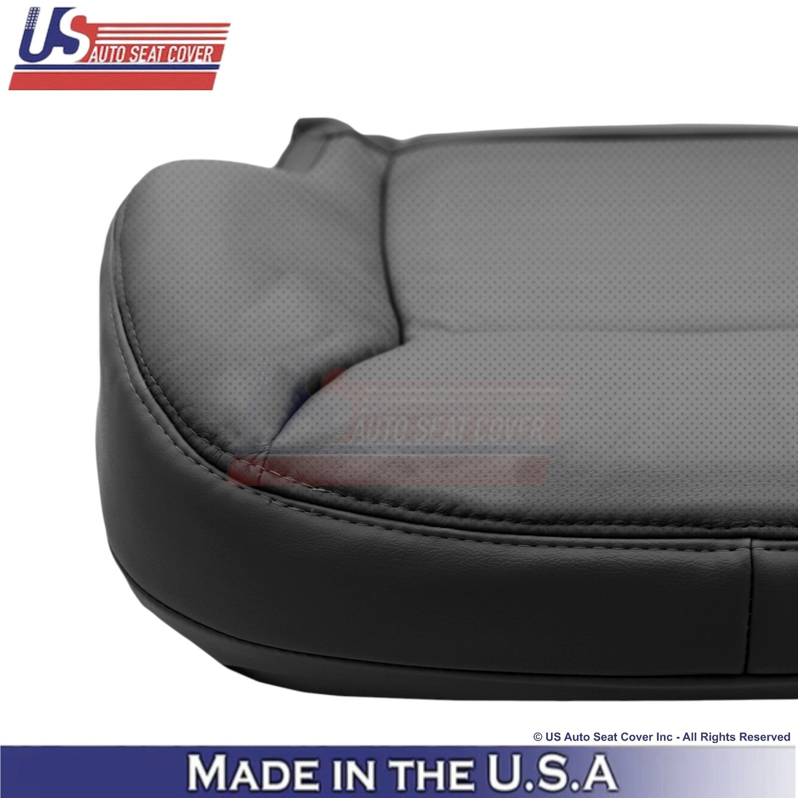 2000-2006 For Mercedes-Benz S-Class Leatherette Perf Bottom Seat Covers Charcoal